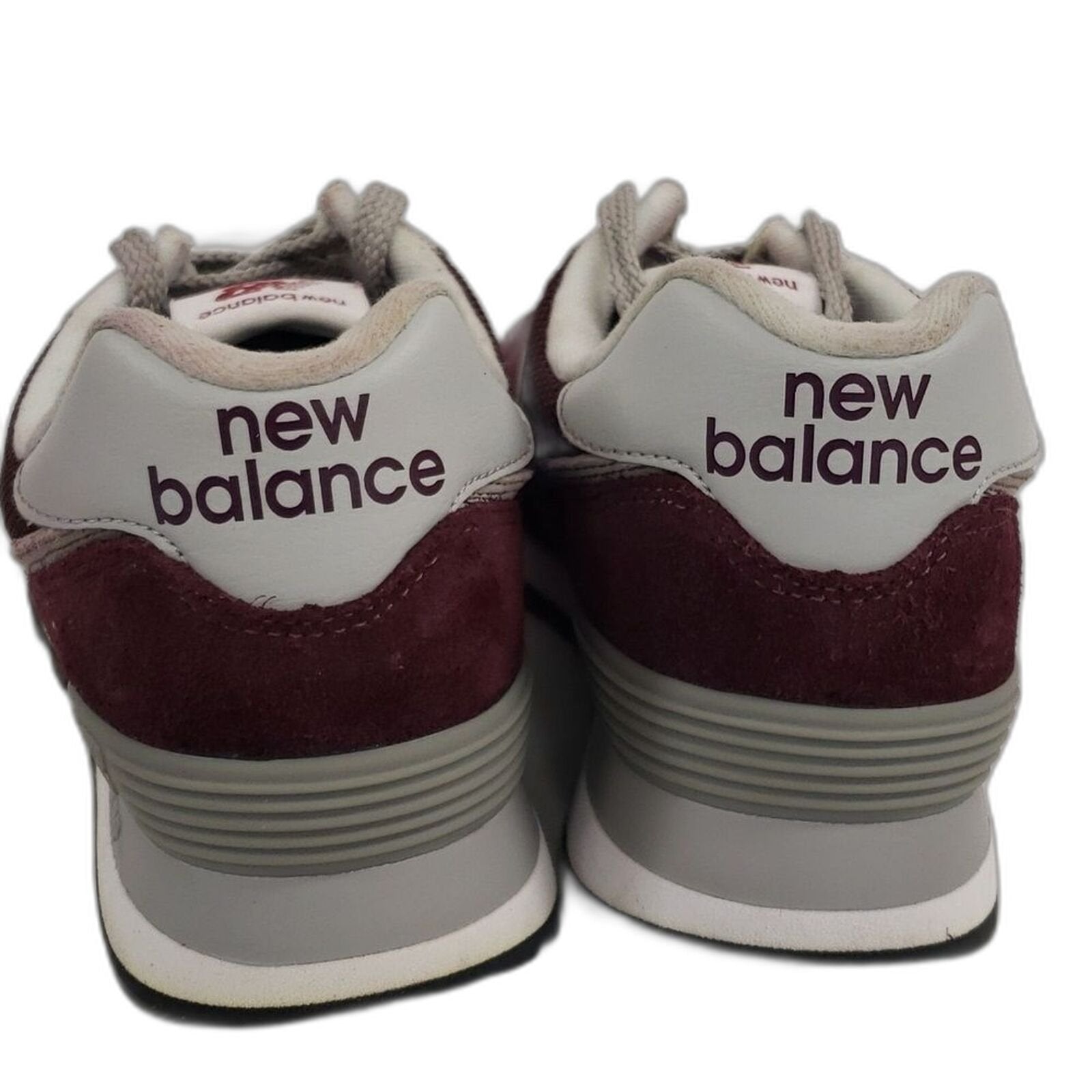 New Balance Mens 574 Core Sneaker Burgundy White 8.5 US