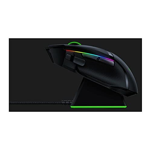 Razer Basilisk Ultimate Hyperspeed Wireless Gaming Mouse 20K DPI Optical Sensor Chroma RGB 11 Programmable Buttons Includes Charging Dock (Renewed)