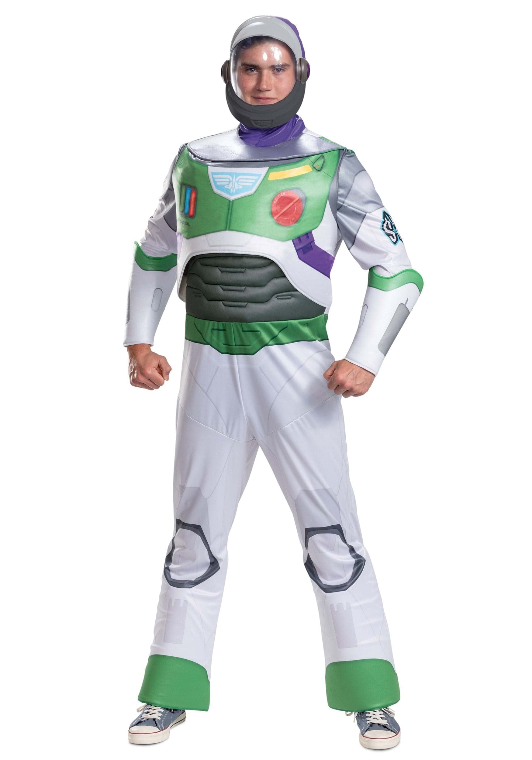 Disguise mens Disney Pixar Lightyear Buzz Space Ranger Costume, Official Disney Lightyear Outfit Adult Sized Costumes, As Shown, Men s Size Large 42-46 US