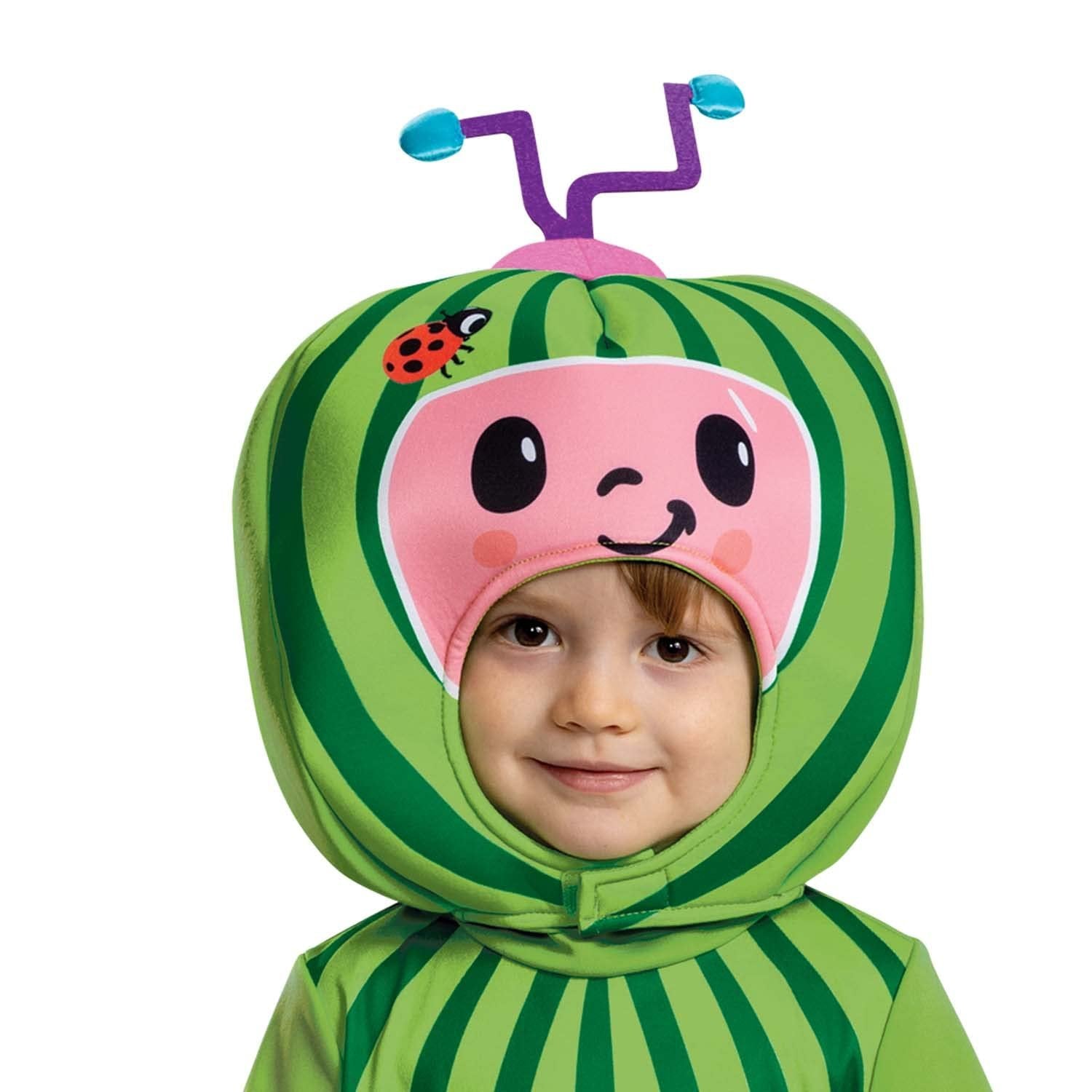 Disguise Cocomelon Costume for Kids, Official Cocomelon Costume Watermelon Headpiece, Toddler Size Medium (3T-4T)