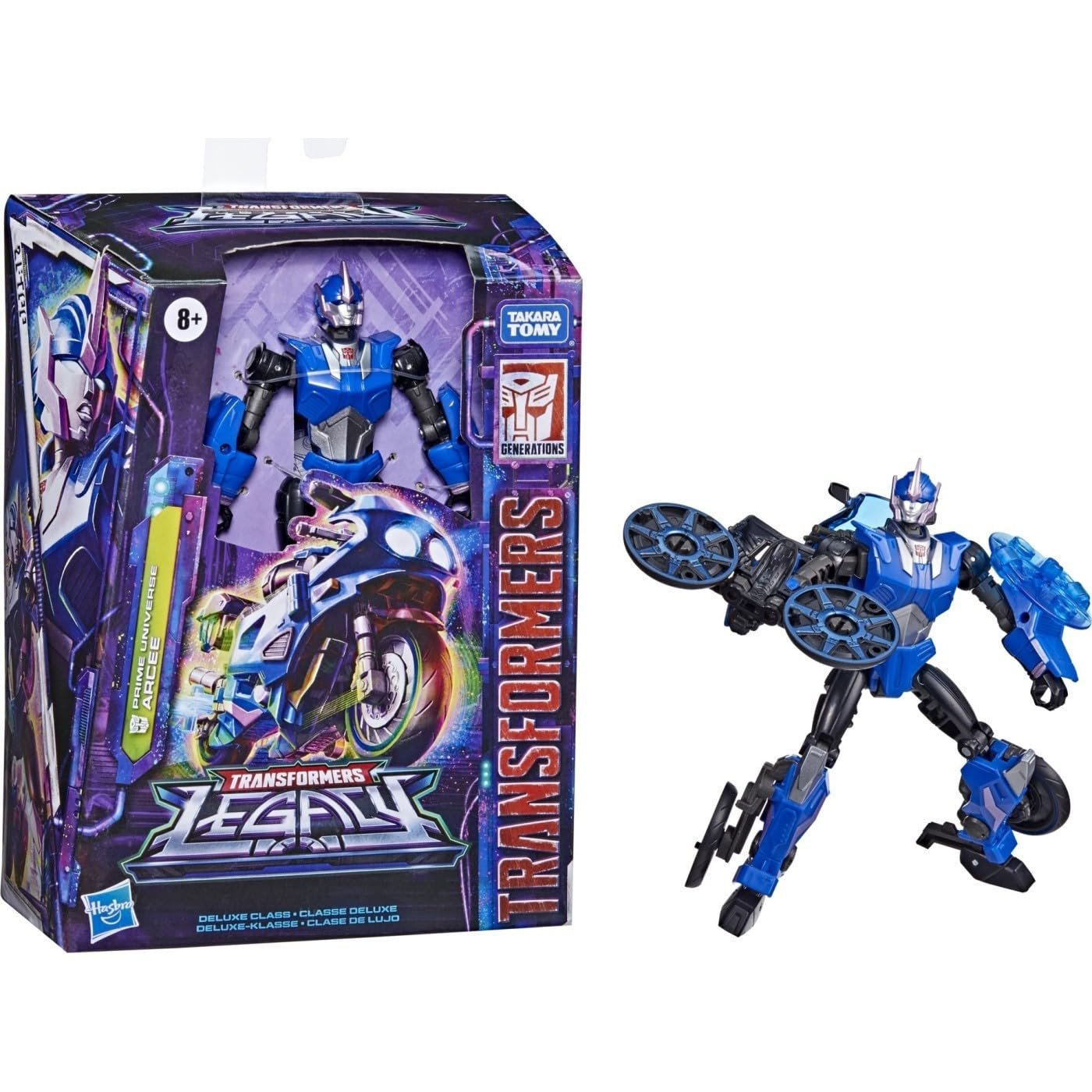 Transformers Toys Generations Legacy Deluxe Prime Universe Arcee Action Figure - Kids Ages 8 and Up, 5.5-inch