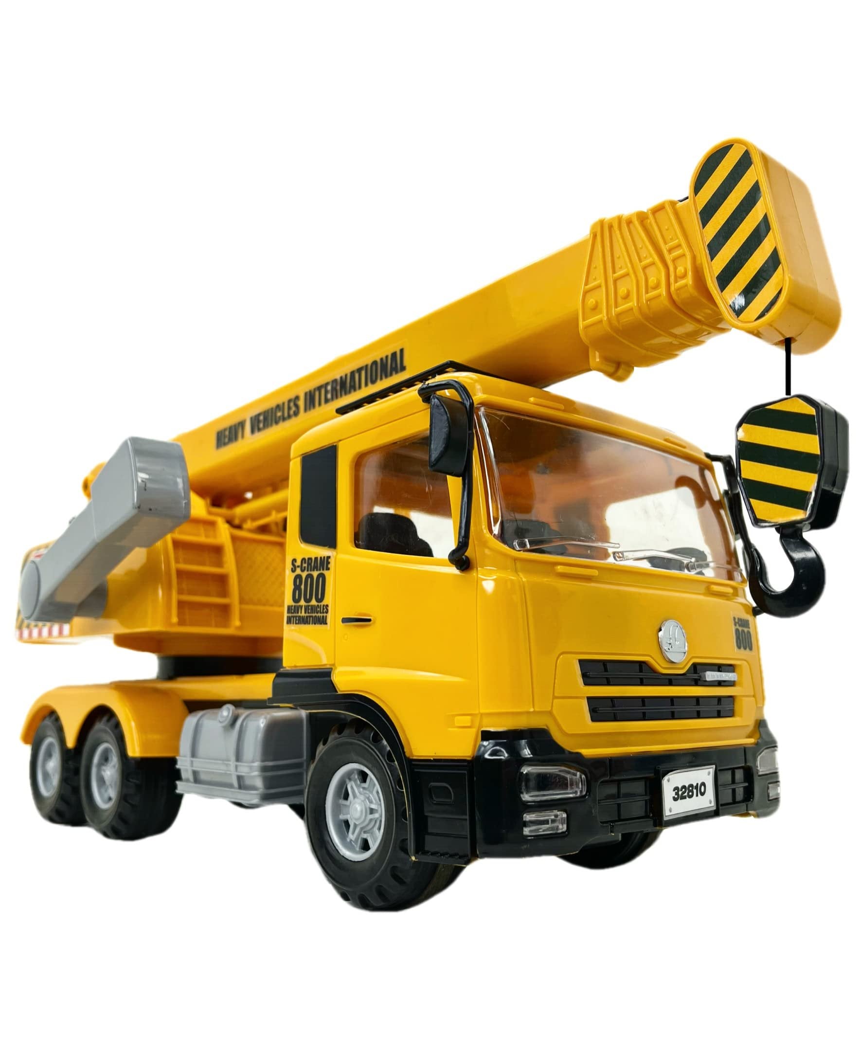 Big Daddy Trucks-Large Sized Friction Powered King Crane which extends to 1 ft Personal Accessories and Toys can be Used on This Truck