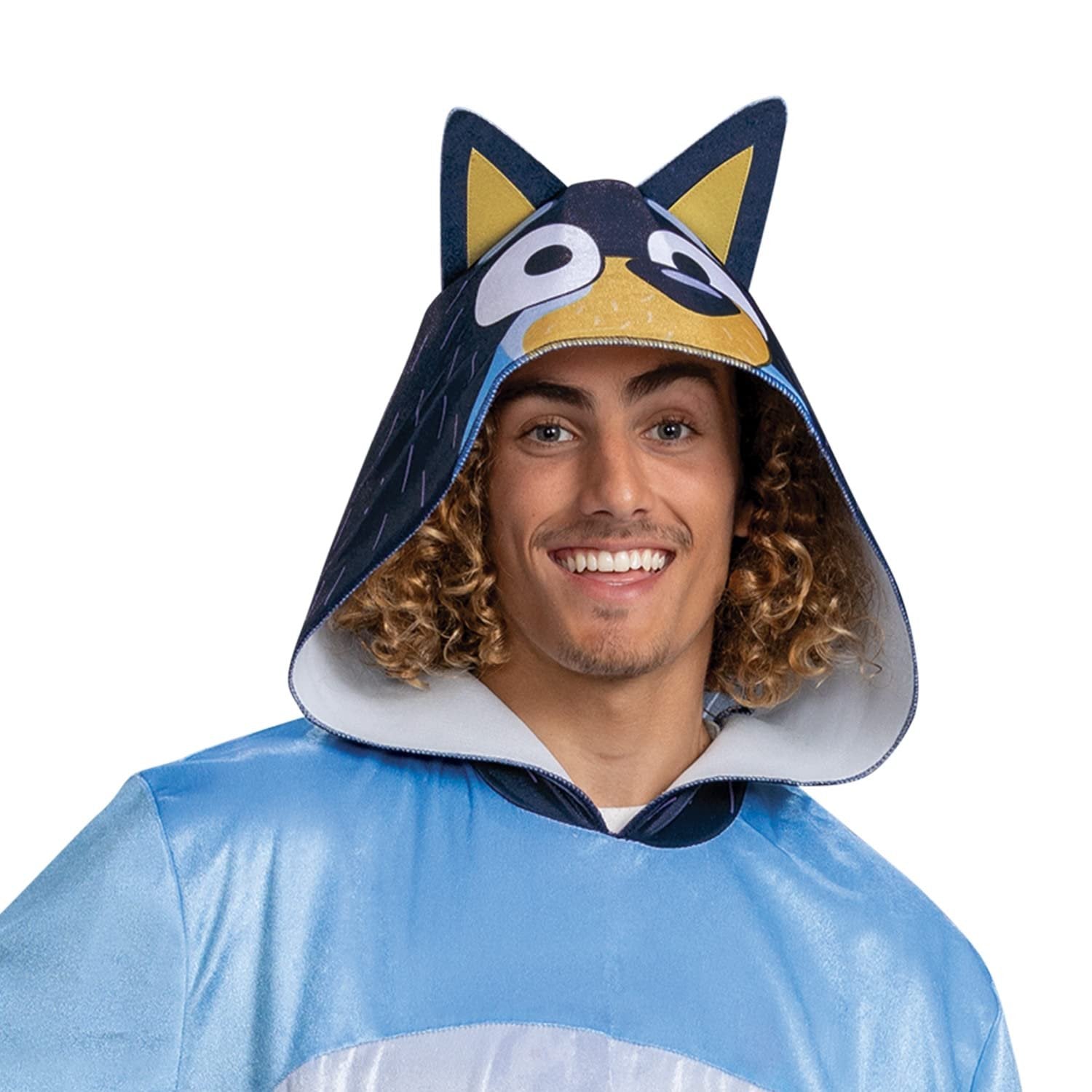 Disguise Bluey Bandit Costume, Official Bluey Dad Costume and Headpiece, One Size Large/XL (42-46)