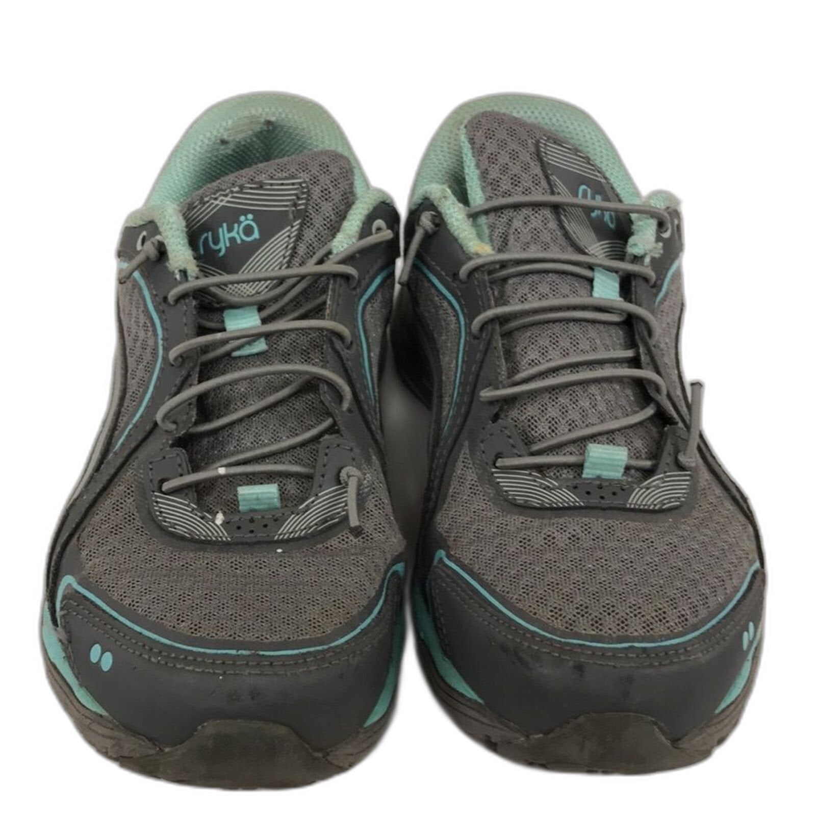 Ryka Womens Sky Walk Walking Shoe Frost Grey Aqua Sky Iron Grey 7.5 M US