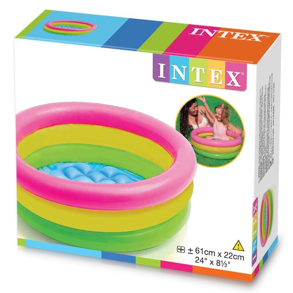 Intex 3-Hoop Inflatable Paddling Pool 61 x 22 cm