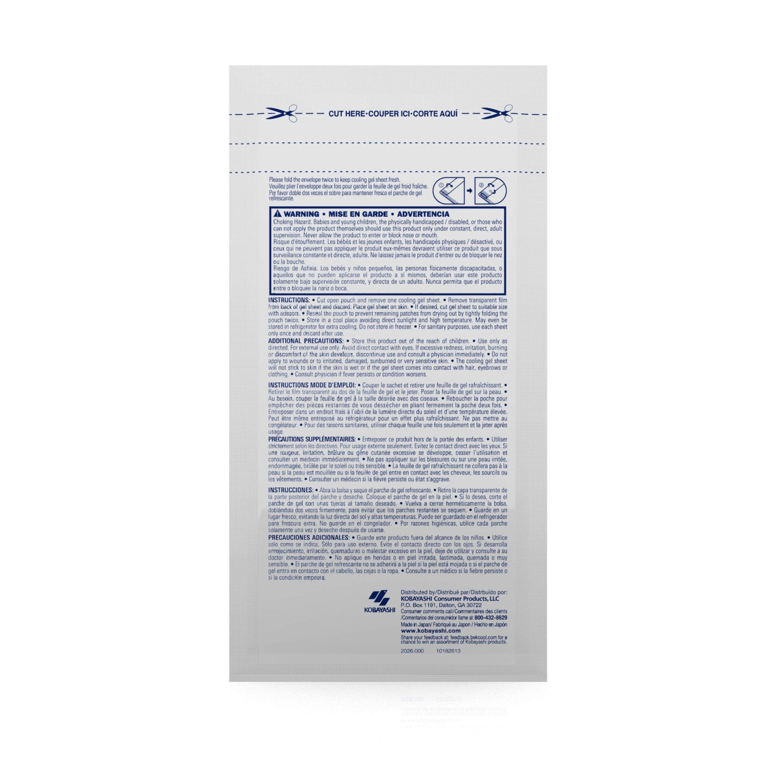 BeKoool Cooling Relief For Migraine Soft Gel Sheets 4 Each (Pack of 9)