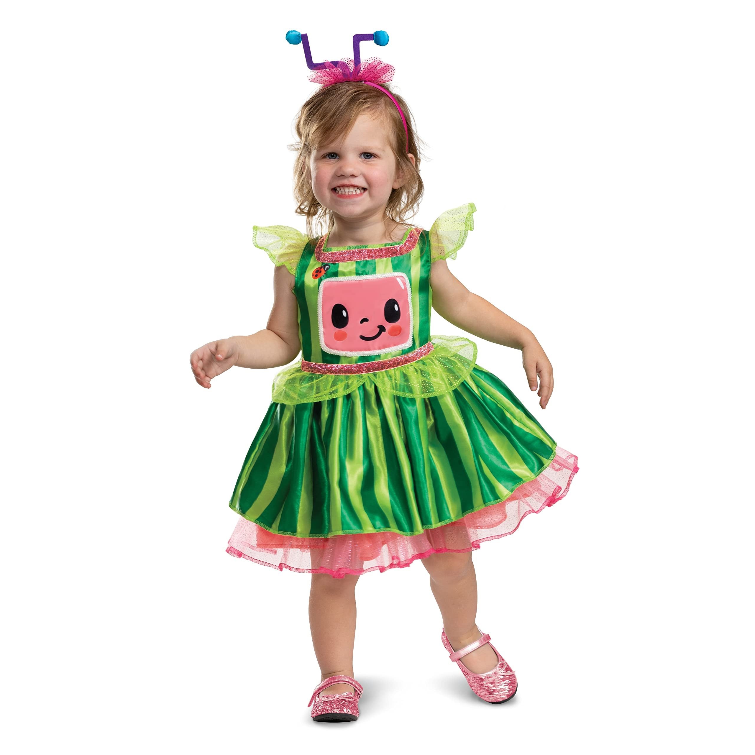 Disguise Cocomelon Toddler Dress, Official Cocomelon Costume Tutu Outfit for Kids, Toddler Size (2T)