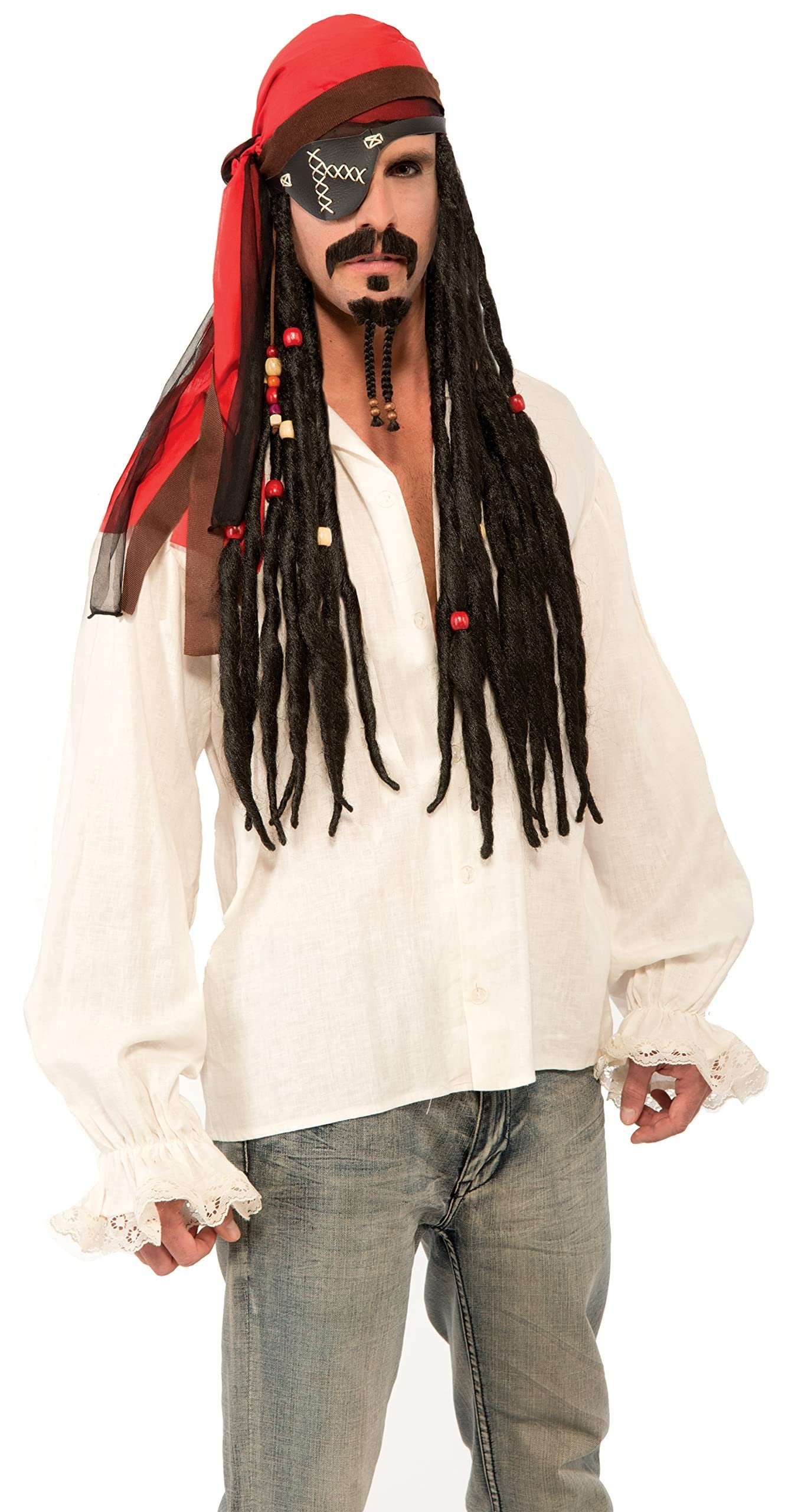 Forum Novelties Men's Standard Wig-Headscarf W/Dreads, Black