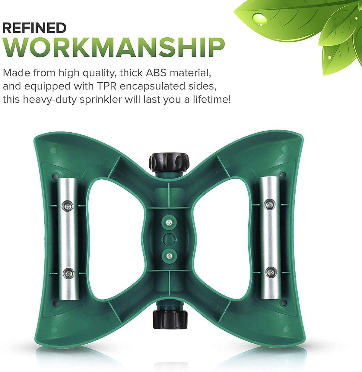 Signature Sprinkle Rhead Signature Garden Water Sprinklers for Yard, Three Arm Sprinkler, 12 Bu