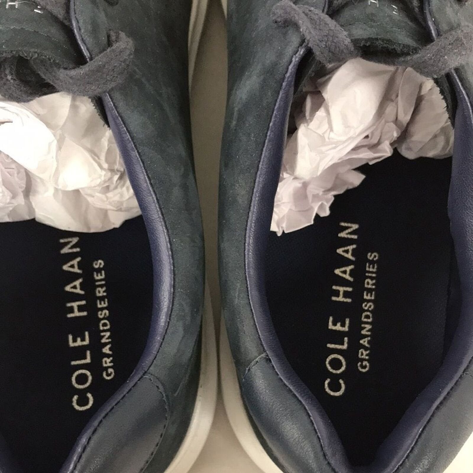 Cole Haan Grandpro Rally Laser Cut Sneaker Navy Ink Nubuck 10.5 US