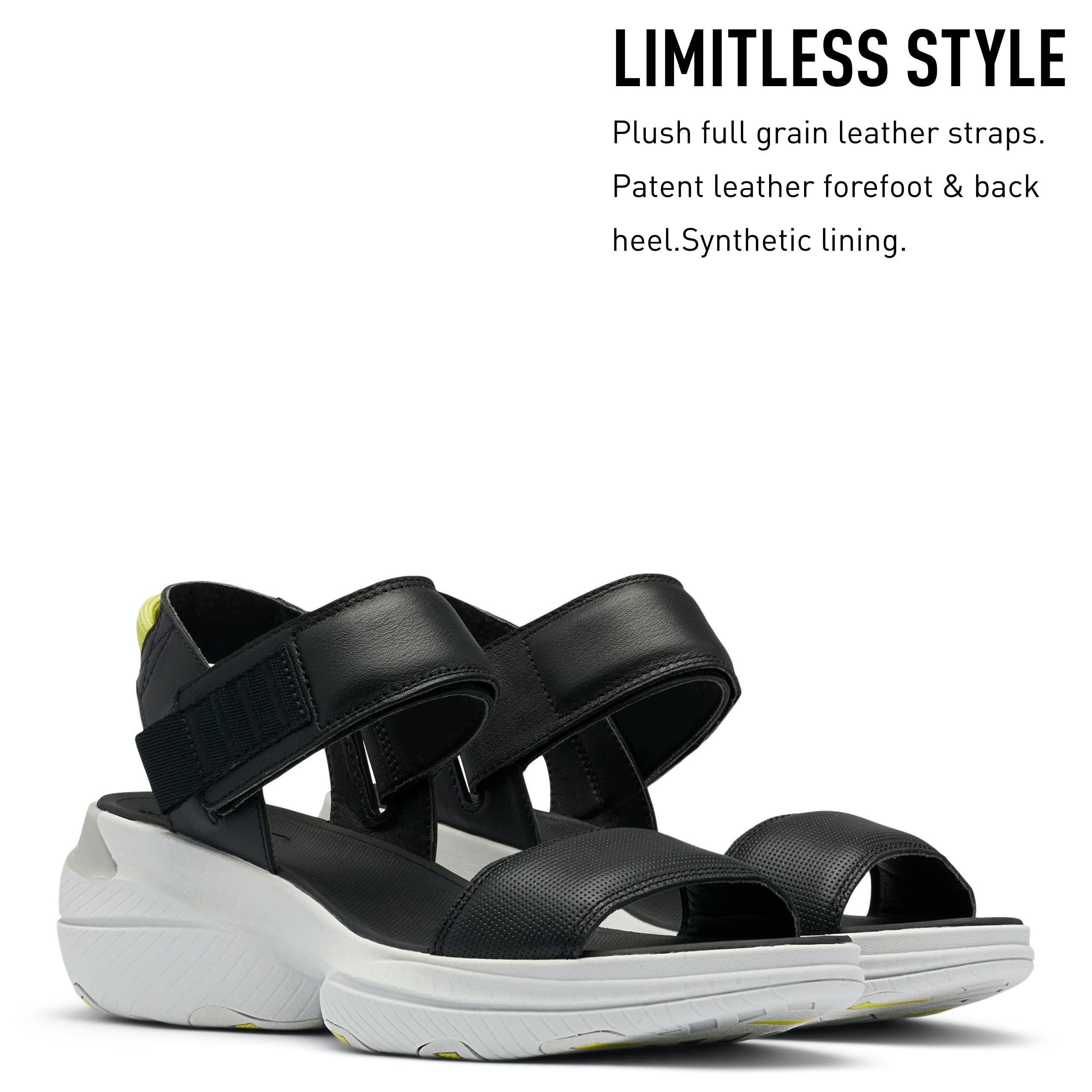 Sorel Women's Explorer Blitz Stride Sandals - Black, Moonstone - Size 8.5