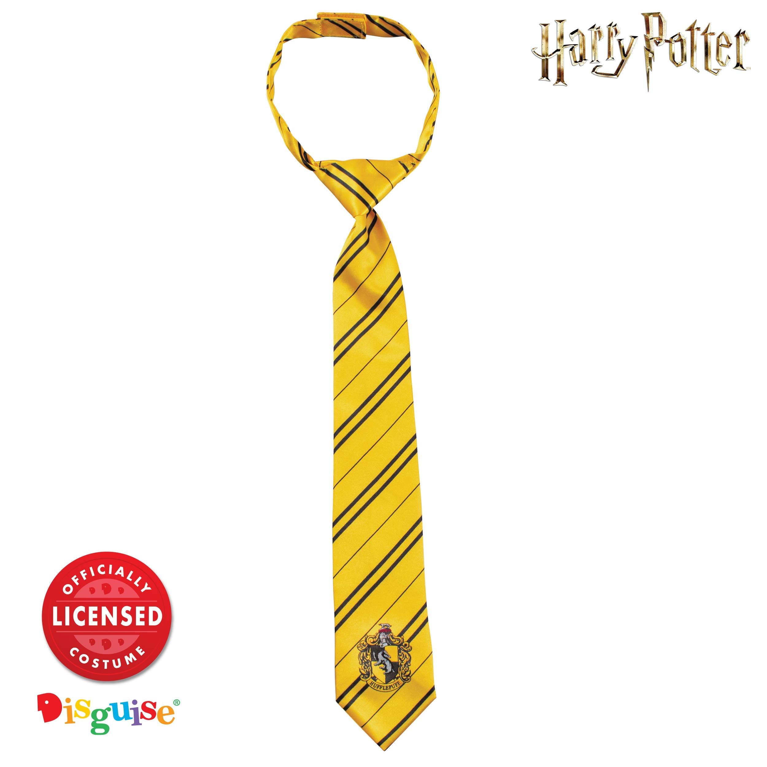 Disguise Harry Potter Costume Necktie, Official Hogwarts Wizarding World Kids Costume Breakaway Child Size Tie Yellow & Black