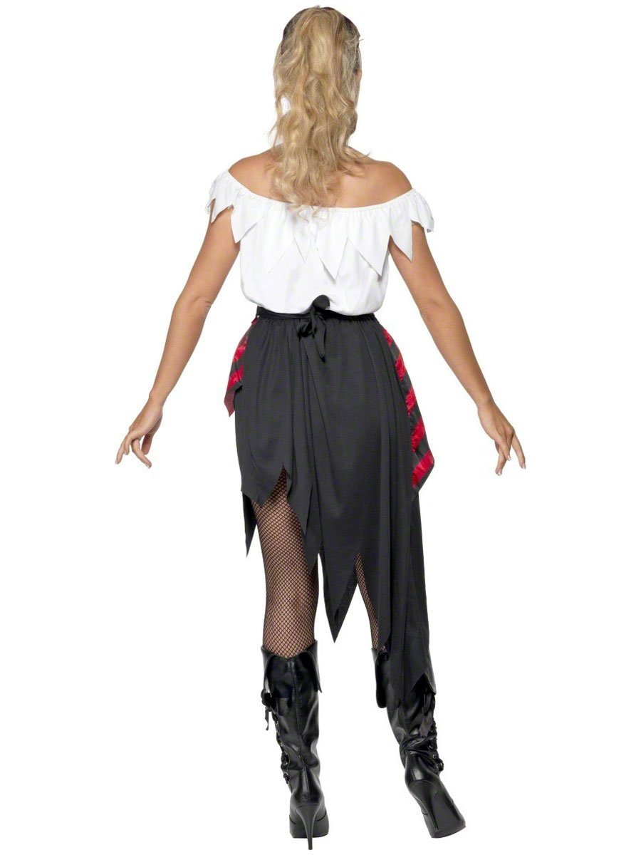 Smiffys Women Pirate Wench Costume Black , S - US Size 6-8