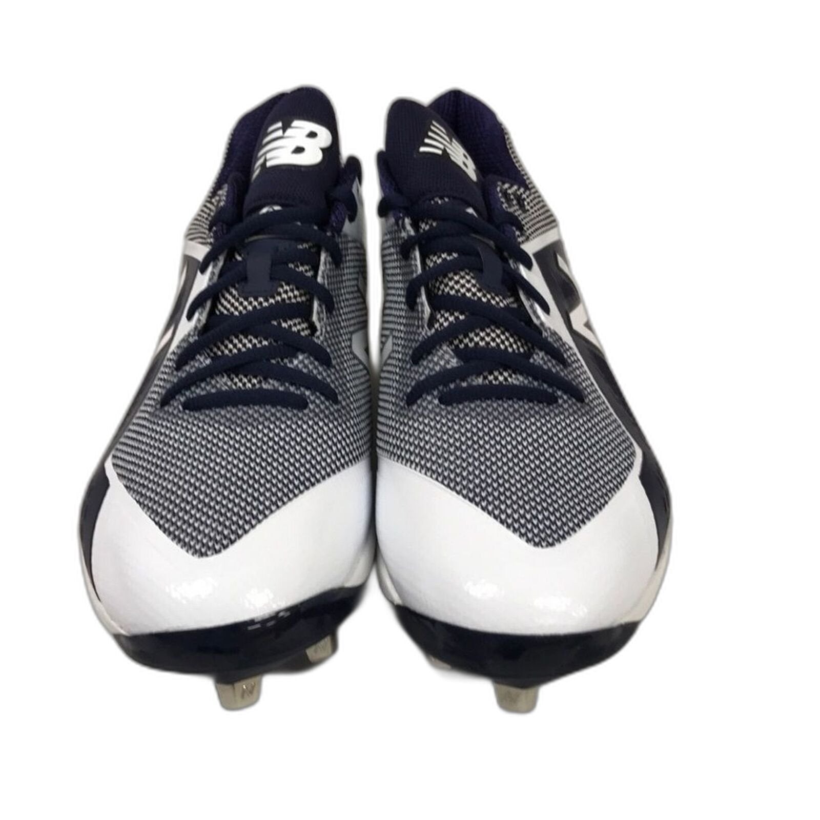 New Balance Navy Blue White Mens Size 12.5 L4040TN4 Metal Cleat Baseball Shoe