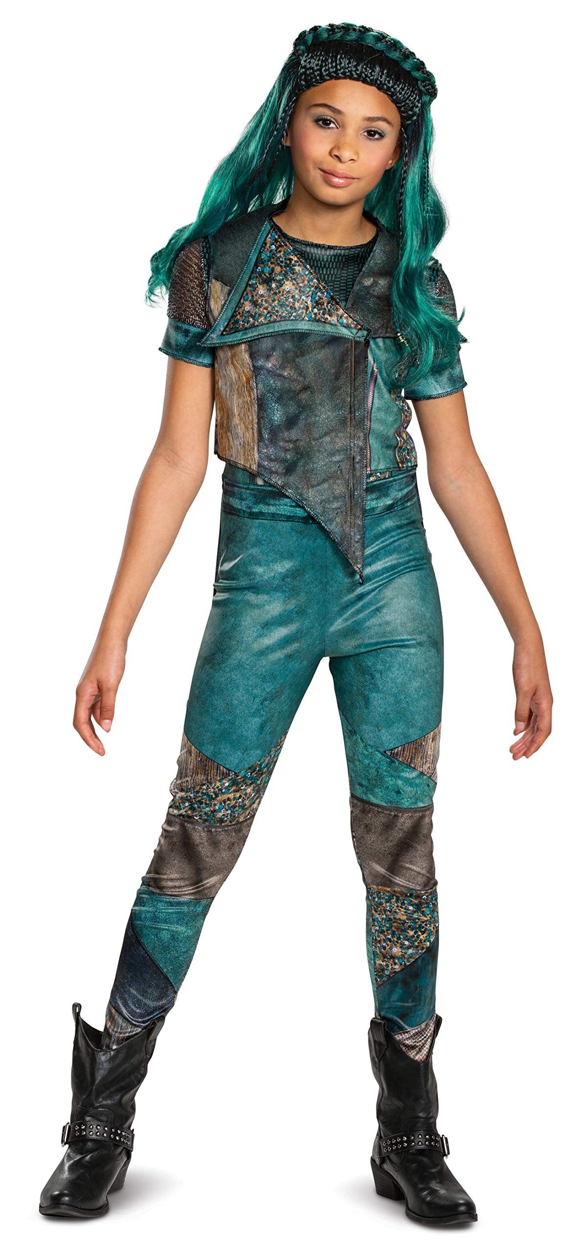 Disney Descendants 3 Uma Costume Teal Girls' Large 10-12 - Free Ship & Returns