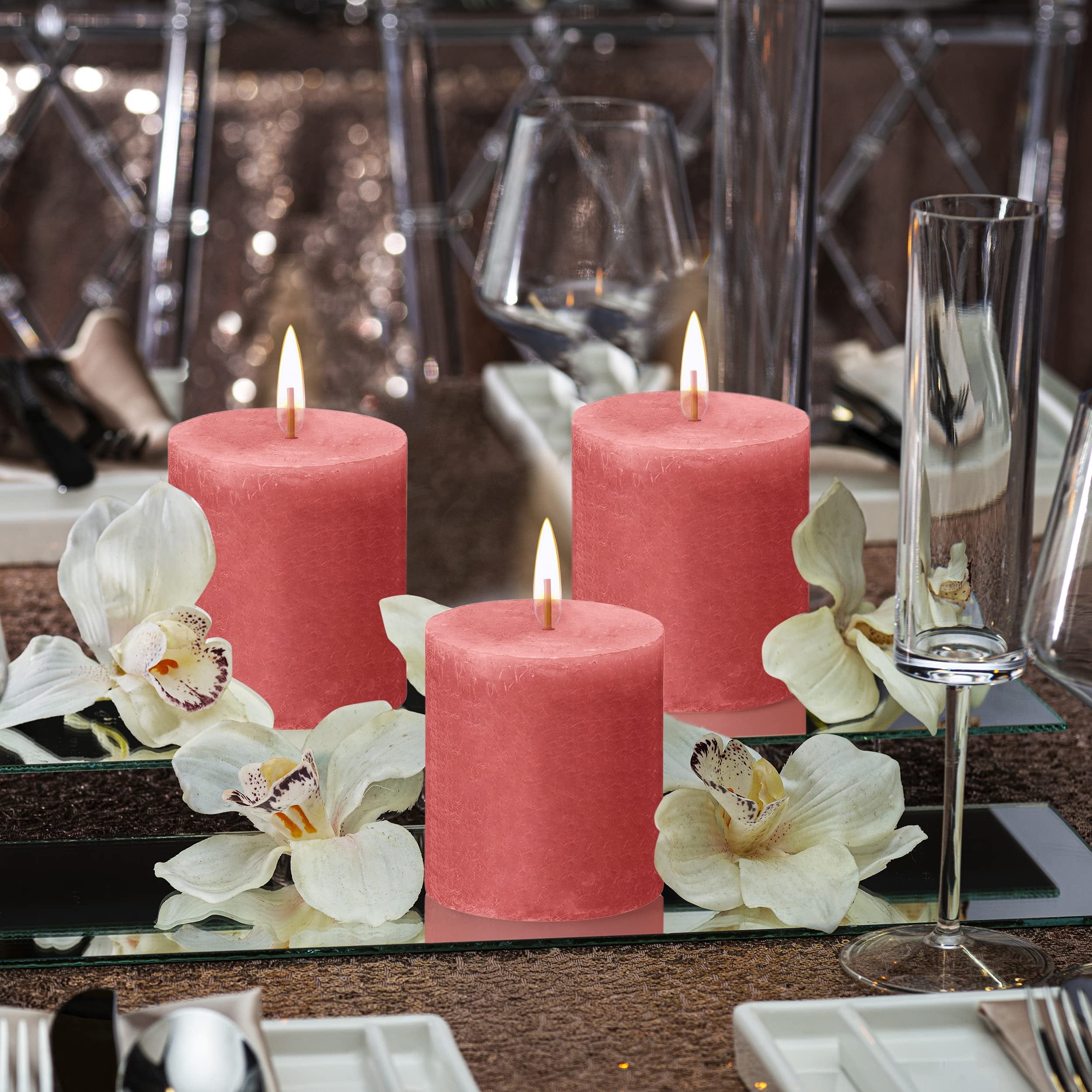 BOLSIUS Pillar Candles - Premium European Quality - Natural Eco-Friendly Plant-Based Wax - Unscented Dripless Smokeless