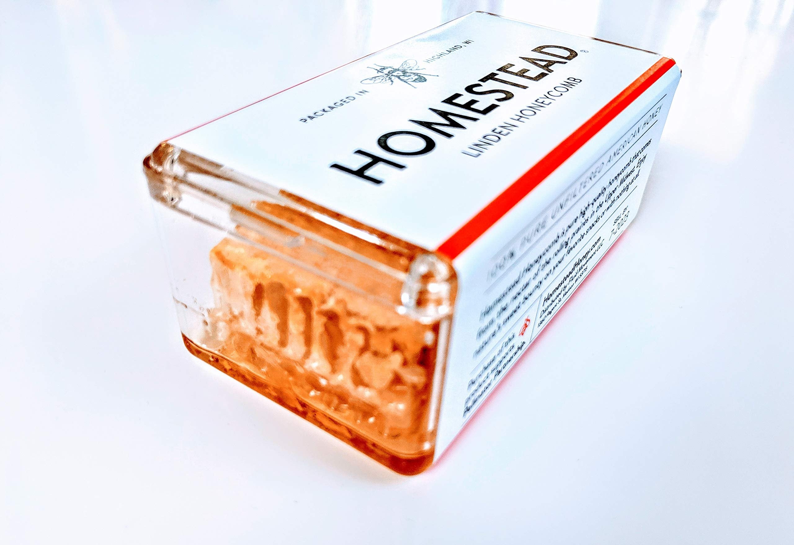 Homestead Raw Honeycomb (7oz), Real American Comb Honey for Eating, Locally Sourced in Wisconsin