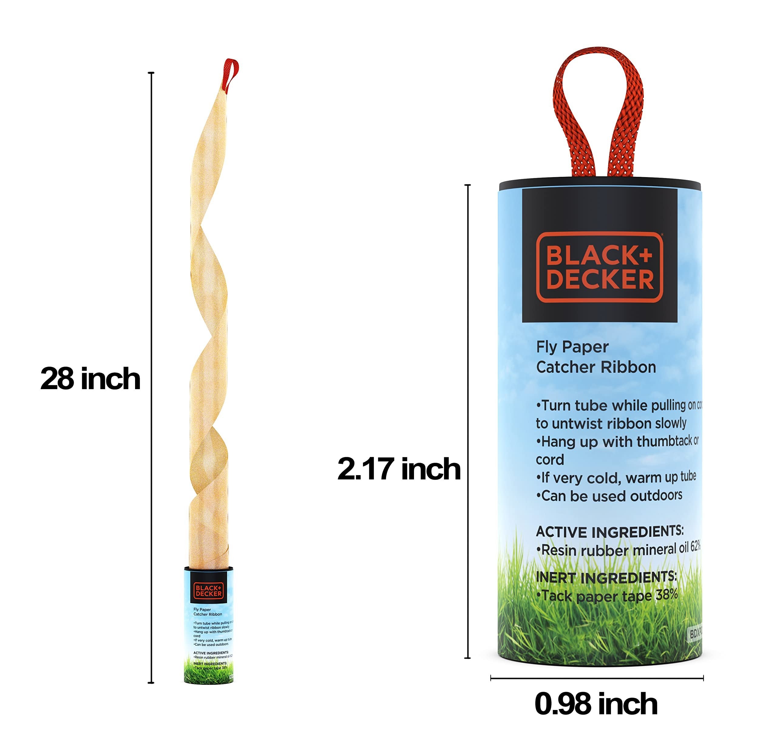 BLACK+DECKER Fruit Fly Trap- Fly Trap-Gnat Trap- Gnat Killer Indoor-Fly Strips, Indoor and Outdoor, 20 Pack