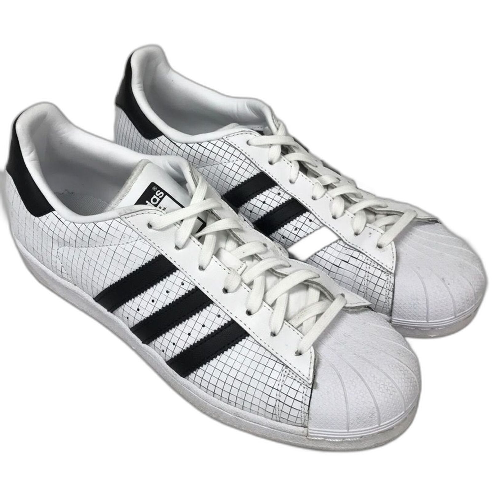 Adidas Superstar White Black Mens Running Shoes Size 11