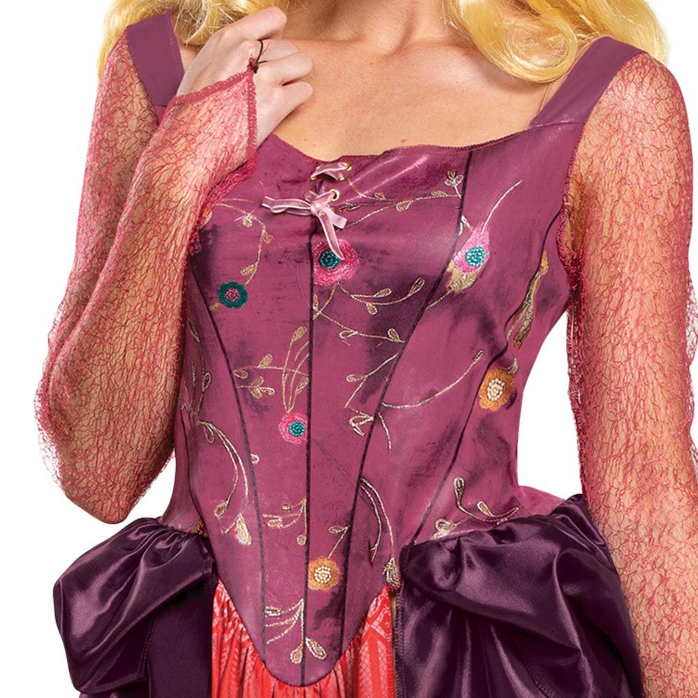 Disguise Women's Disney Hocus Pocus Sarah Classic Adult Costume, Pink & Red, Medium (8-10)