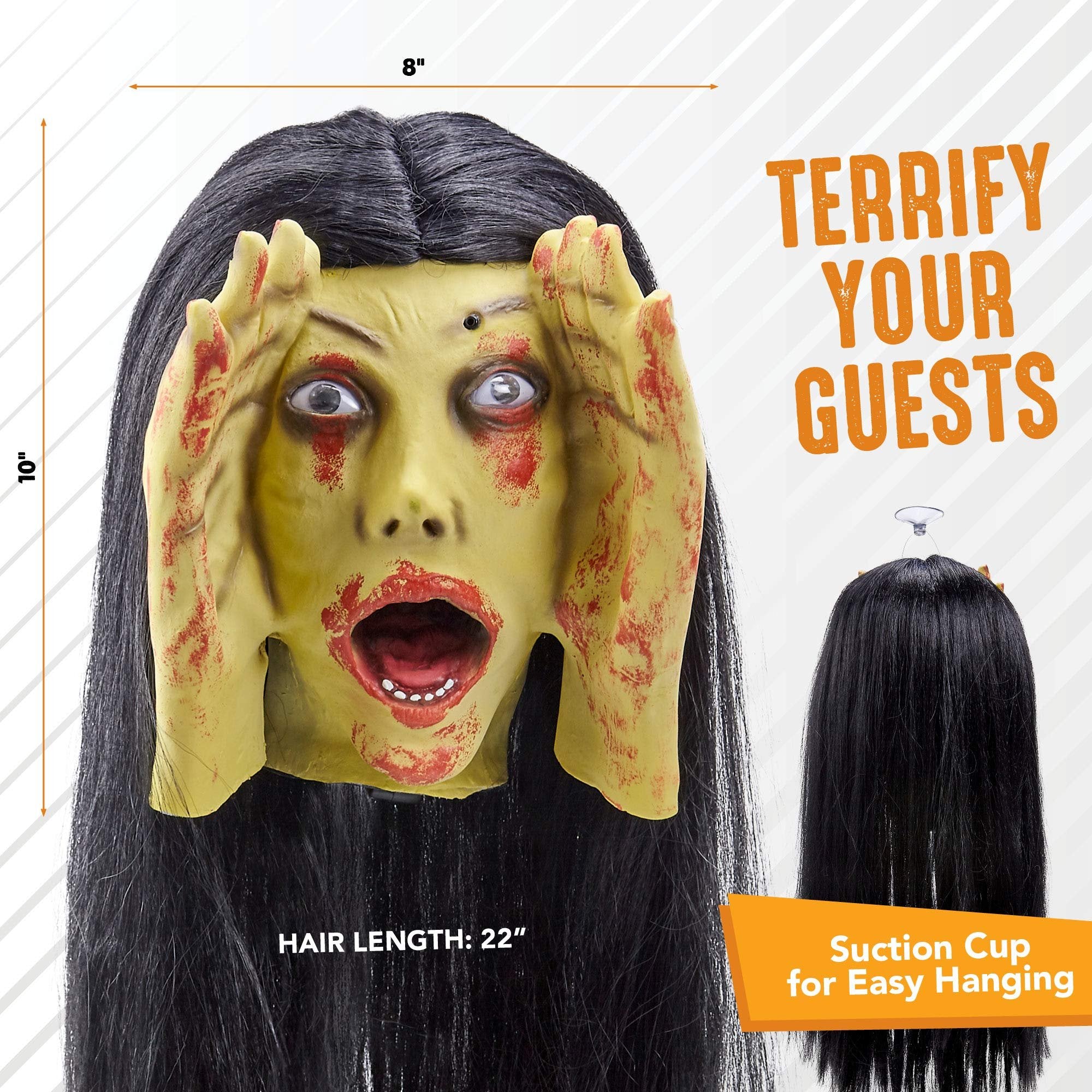 Scary Peeper Screaming Banshee Haunted House Halloween Decoration and Prop- Motion Activated, Screams