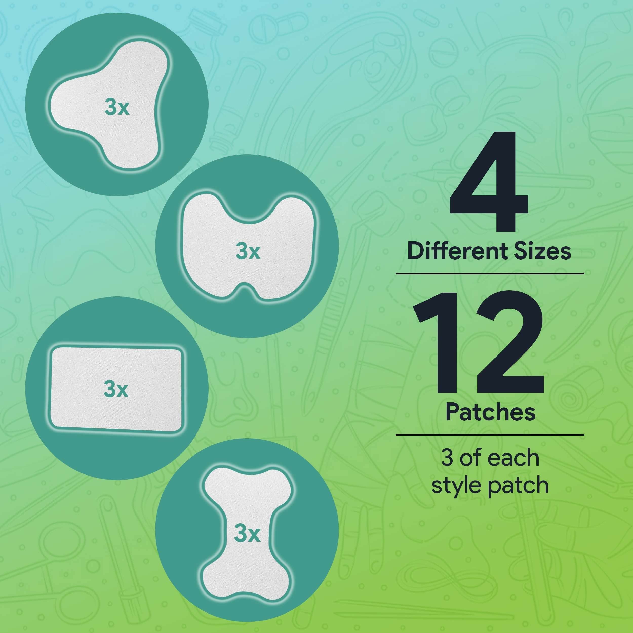 FifthPulse Relief Patch with Menthol - 12 Pack - Gentle and Cooling Patch for Sore Muscles, Aching Joints, Knee and Back Discomfort