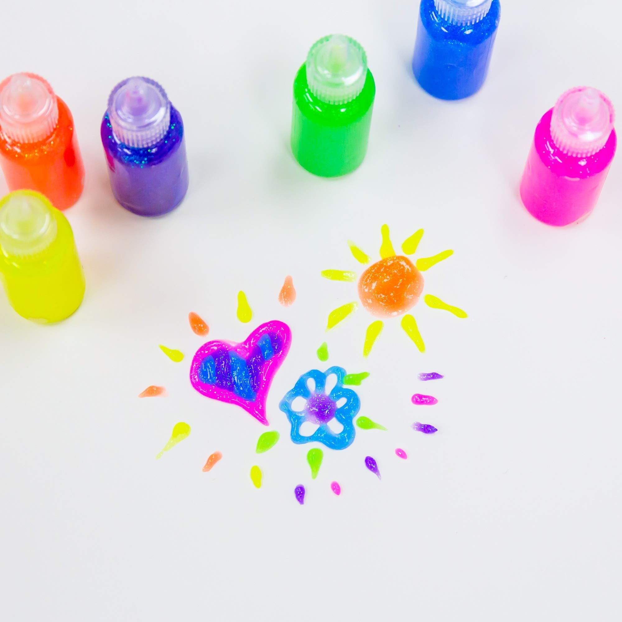 BAZIC 20 ml Neon Color Glitter Glue (6/pack)