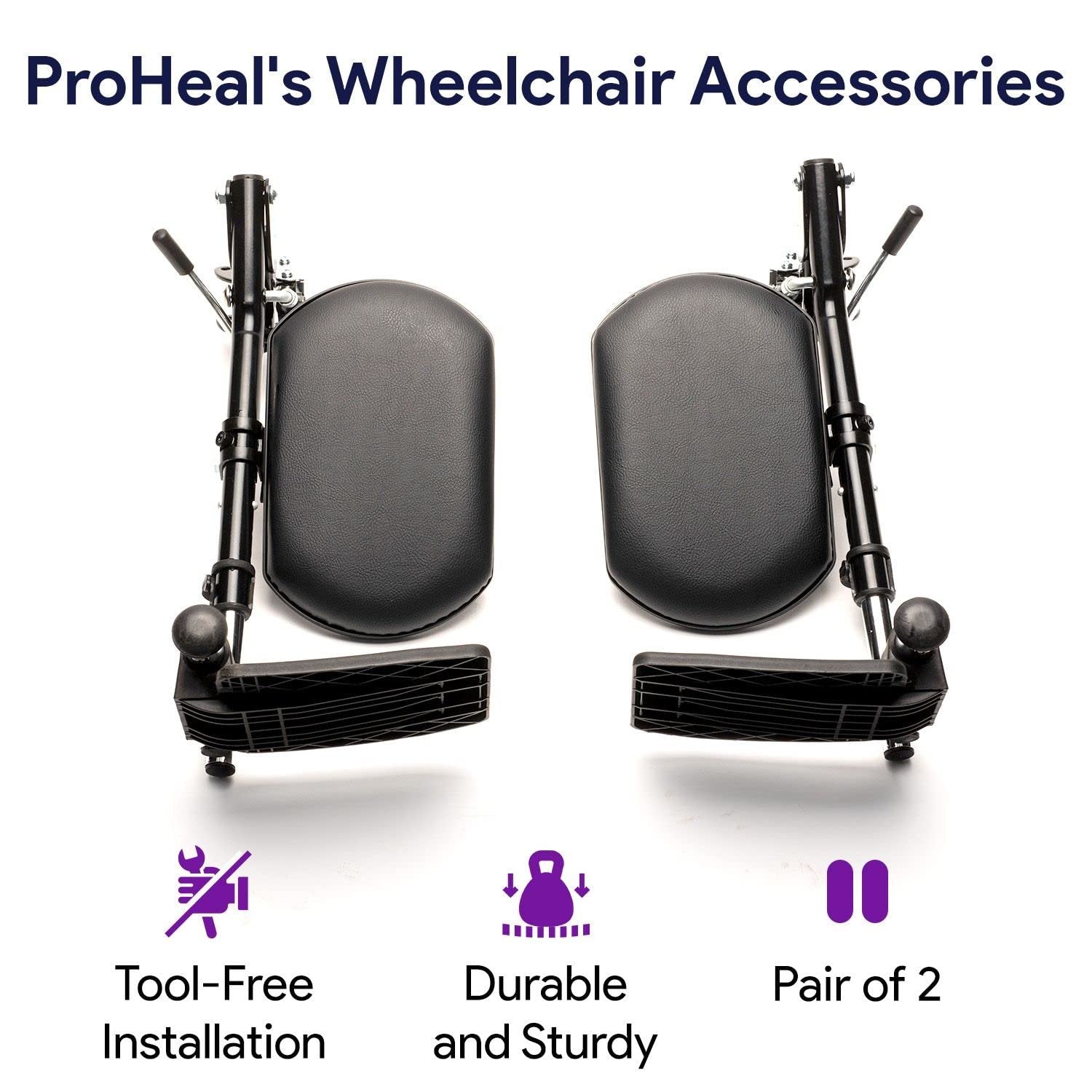 Elevating Wheelchair Leg Rest - Elevated Foot Rest with Wheelchair Calf Support - Leg Pressure Distribution - Supreme Comfort Up to 180 Degrees