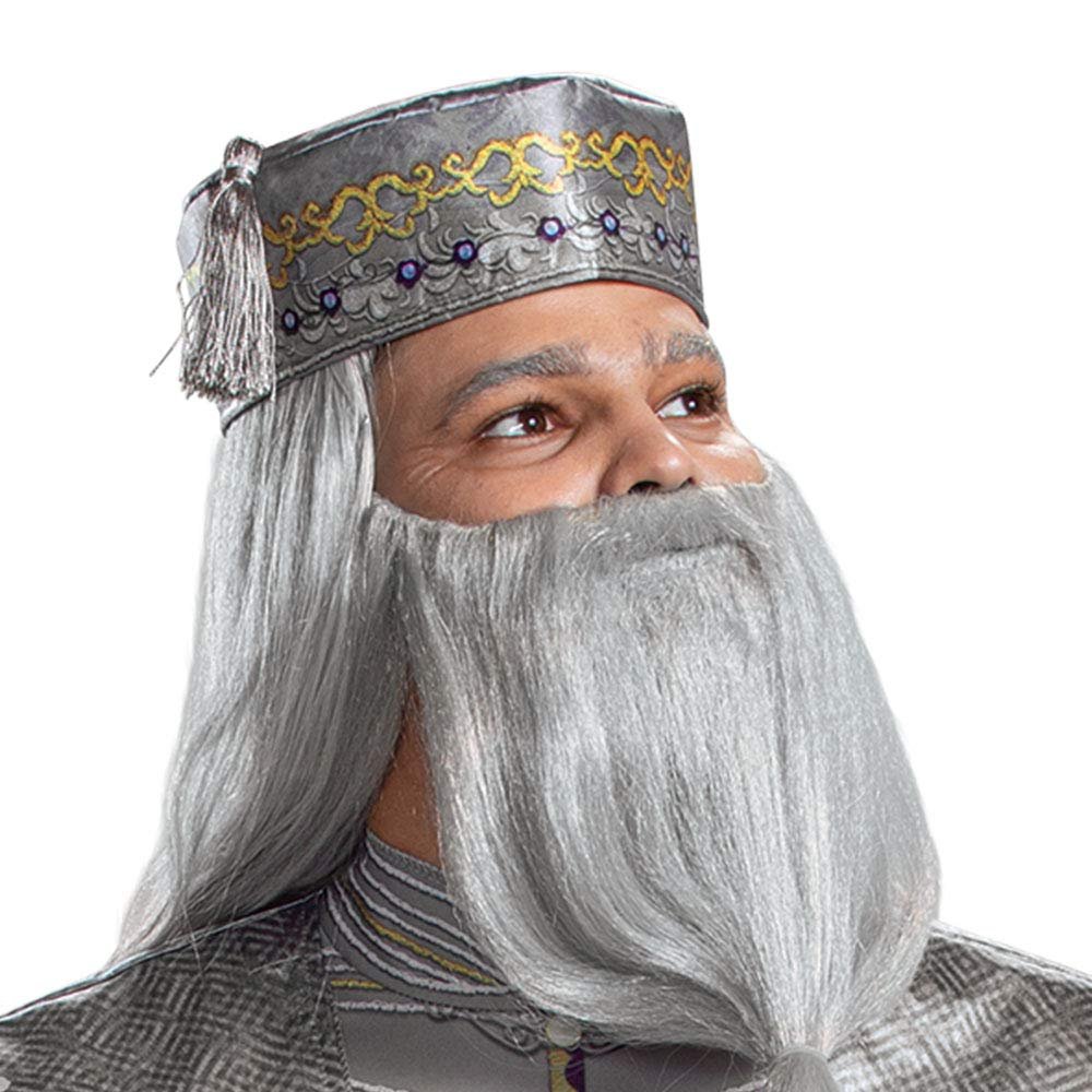 Disguise mens Dumbledore Costume, Official Harry Potter Wizarding World Robe and Hat Outfit Adult Sized Costumes, Silver, XXL 50-52 US