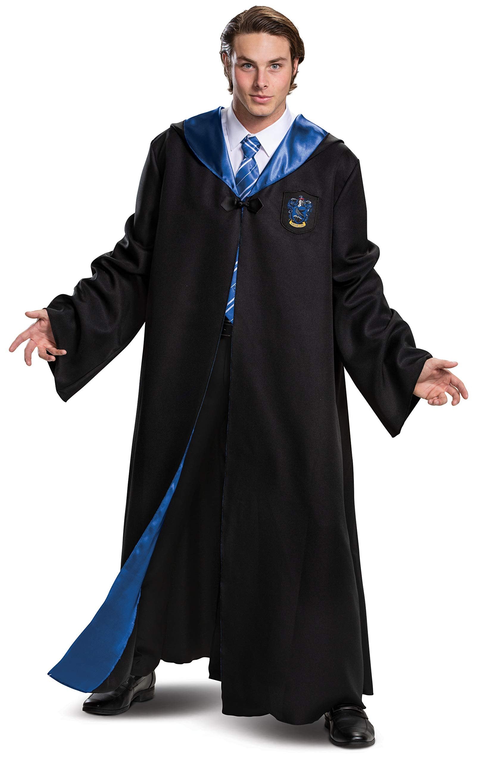 Disguise Harry Potter Harry Potter Ravenclaw Robe, Official Wizarding World Adult Halloween Accessory Costume Outerwear, Black & Blue, XXL 50-52 US