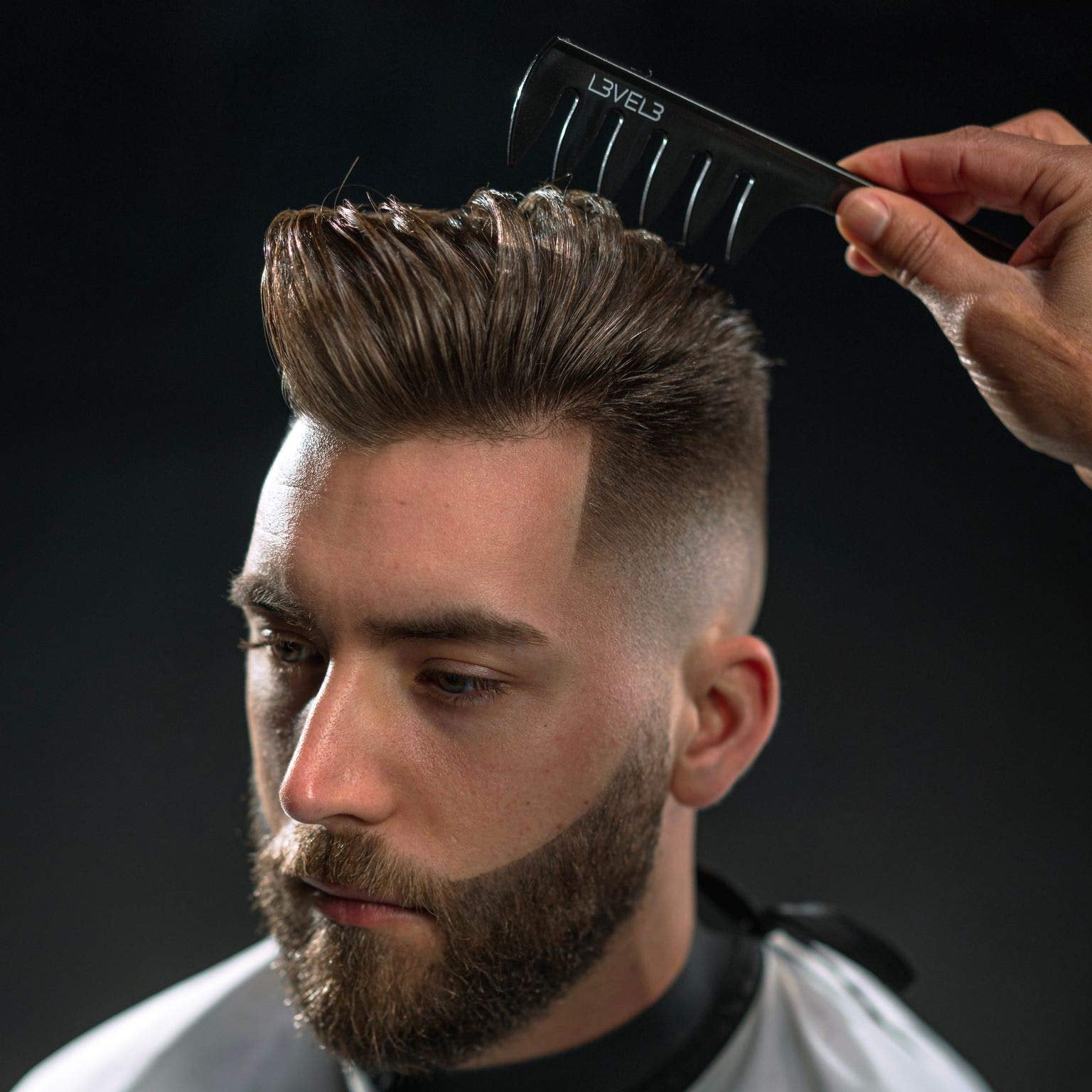 L3 Level 3 Styling Powder & Styling Comb Set - Easy to Apply with No Oil or Greasy Residue - Professional Salon Look - Lightweight and Ergonomic - Natural Look Mens Powder Delivers Matte Finish