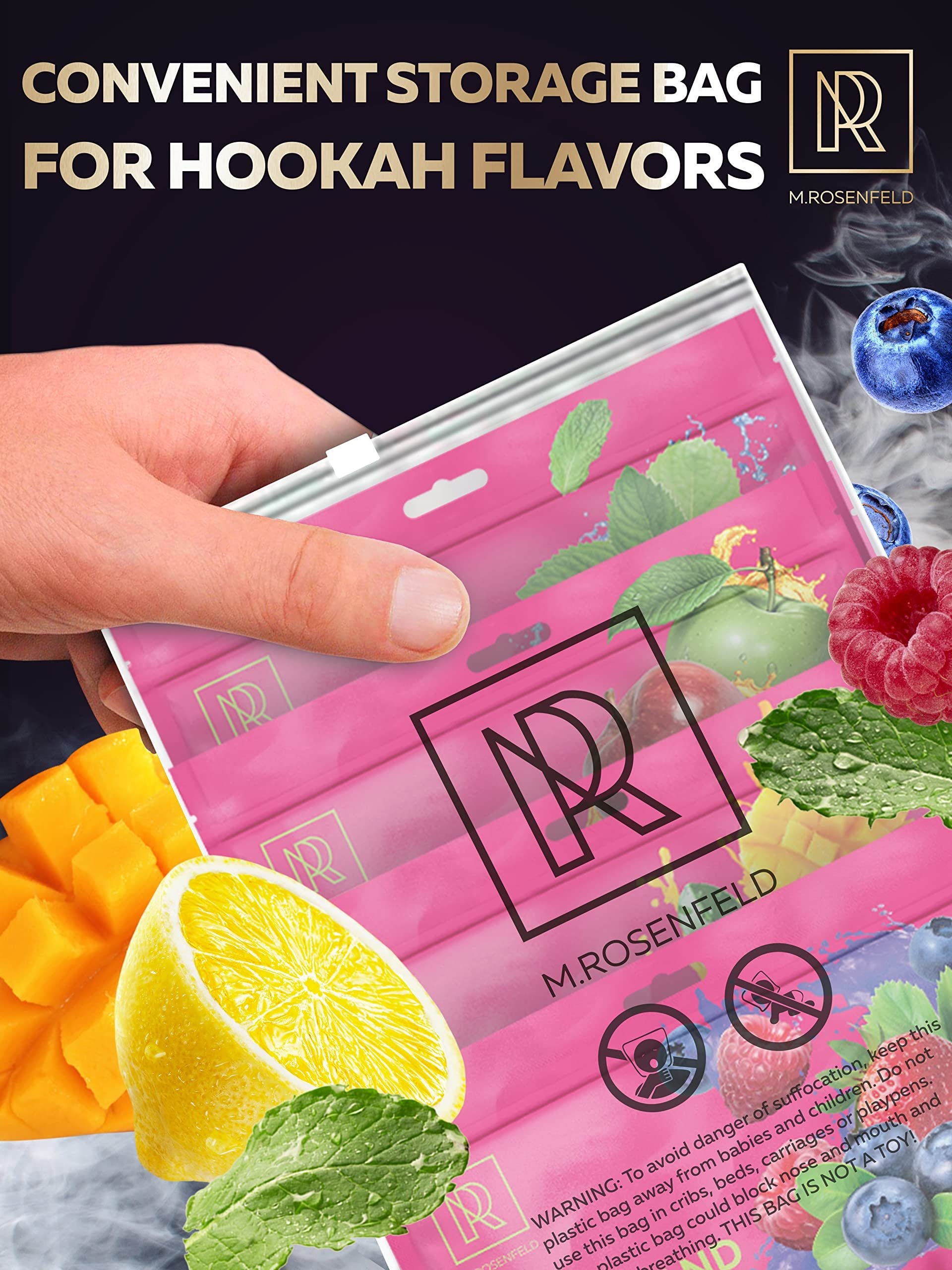 Hookah Shisha Flavors Set - 4 x 100g Shisha Hookah Flavors for 30 Hookah Bowls (Hookah Bundle contains 4 Flavors: Barryland - Wild Break - Sweet & Sour - Power Mint) Pack of 4