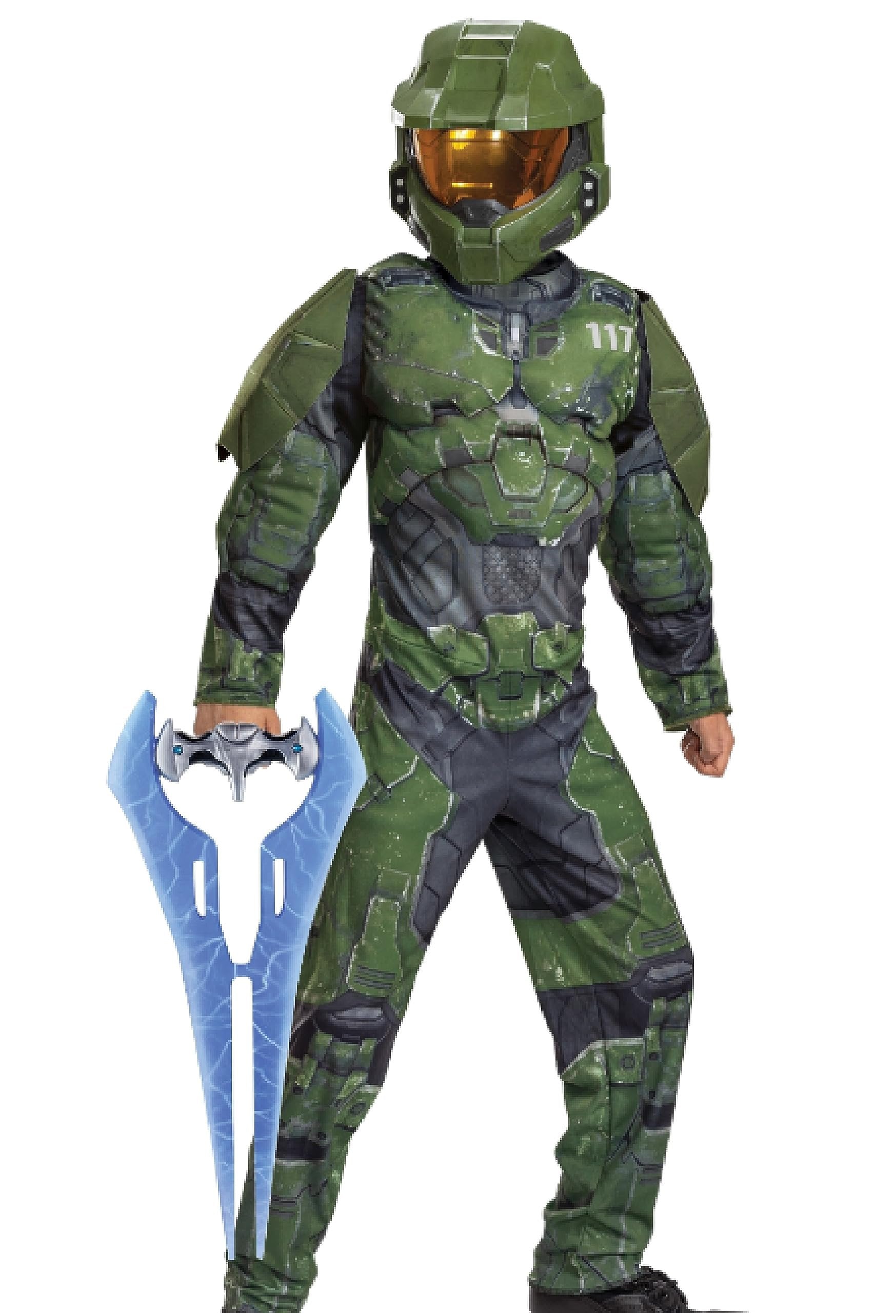 Disguise Master Chief Costume XL Costume with Halo Energy Sword Accessory
