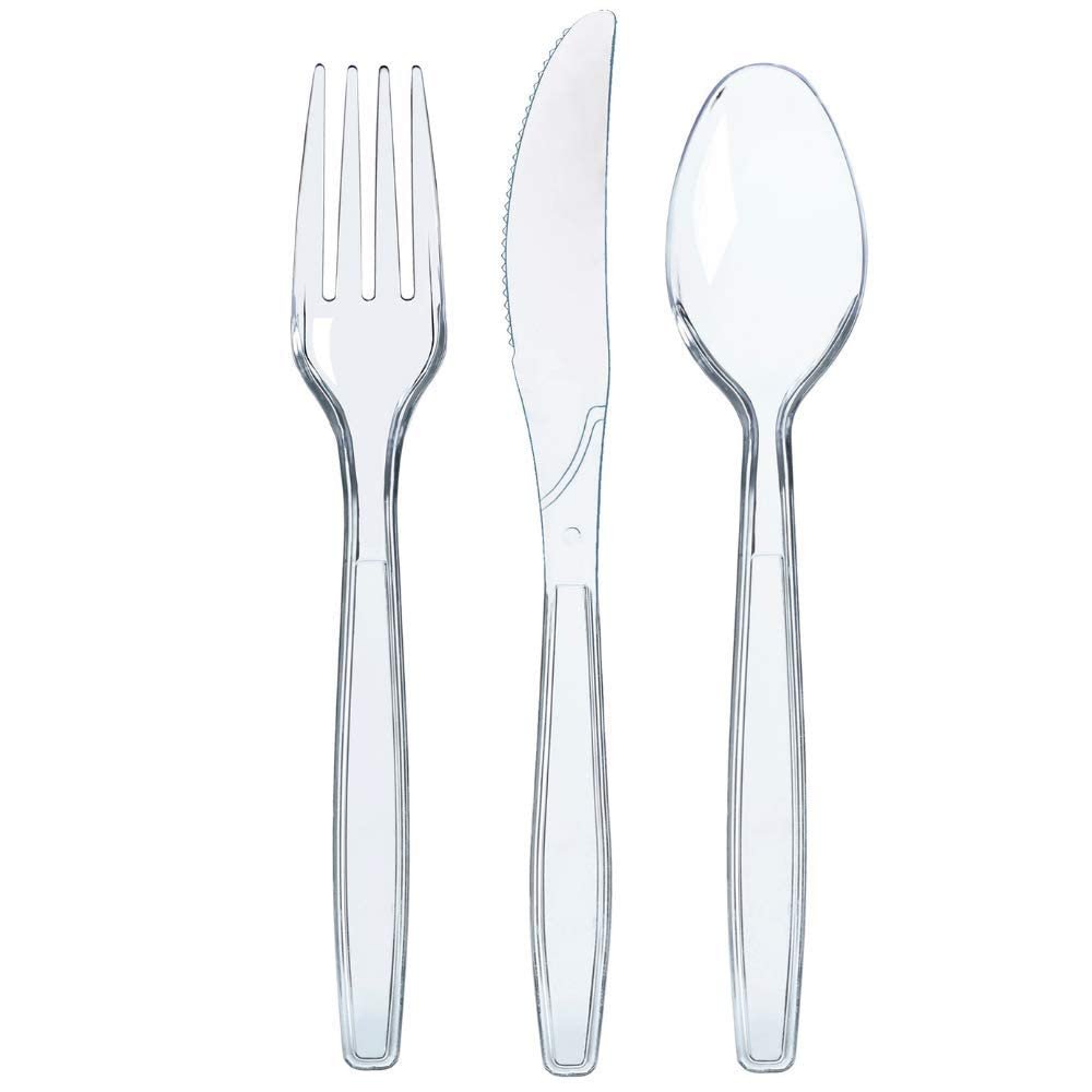 Plastic Silverware Set - Plastic Cutlery Set, Disposable Cutlery Silverware Set