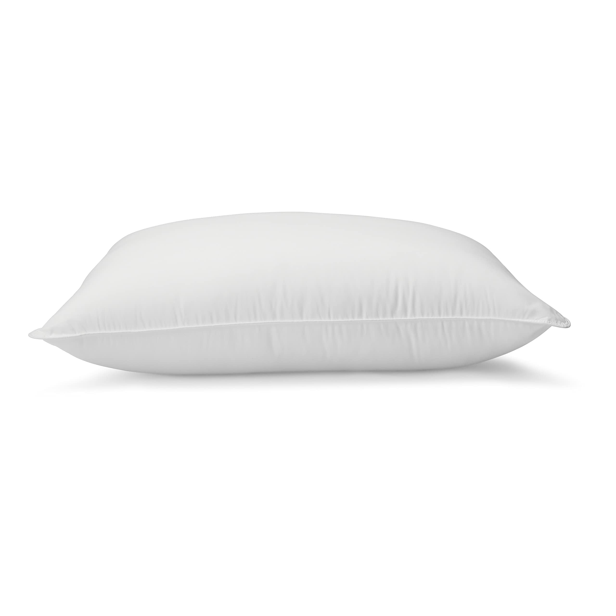 Amazon Basics Down Alternative Bed Pillows and Pillow Protector Case 2-Piece Set, 26 in x 20 in, Soft Density, Standard - Pack of 2, White