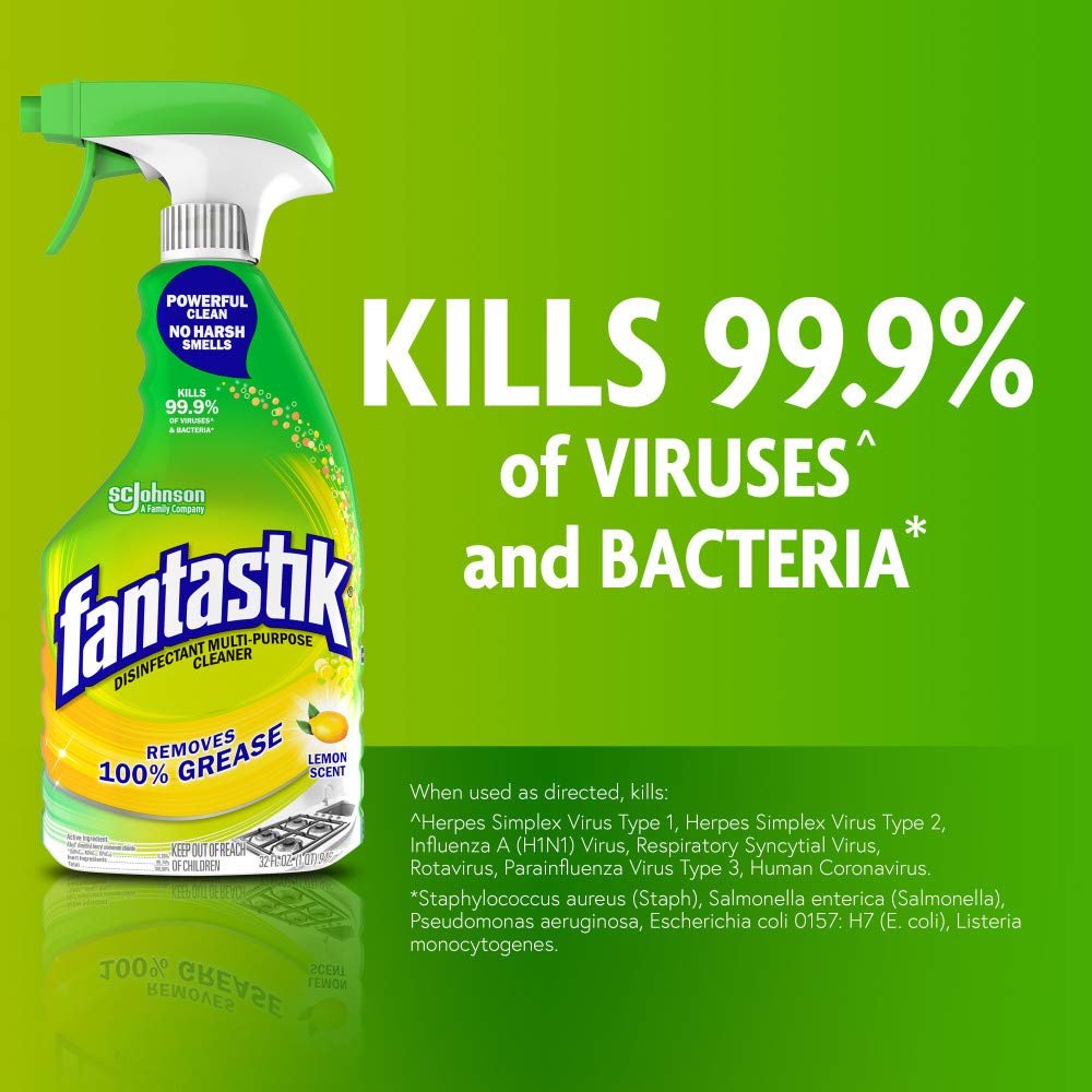 Fantastik All-Purpose Cleaner Trigger, Lemon Scent, 32 fl oz (Pack of 2)