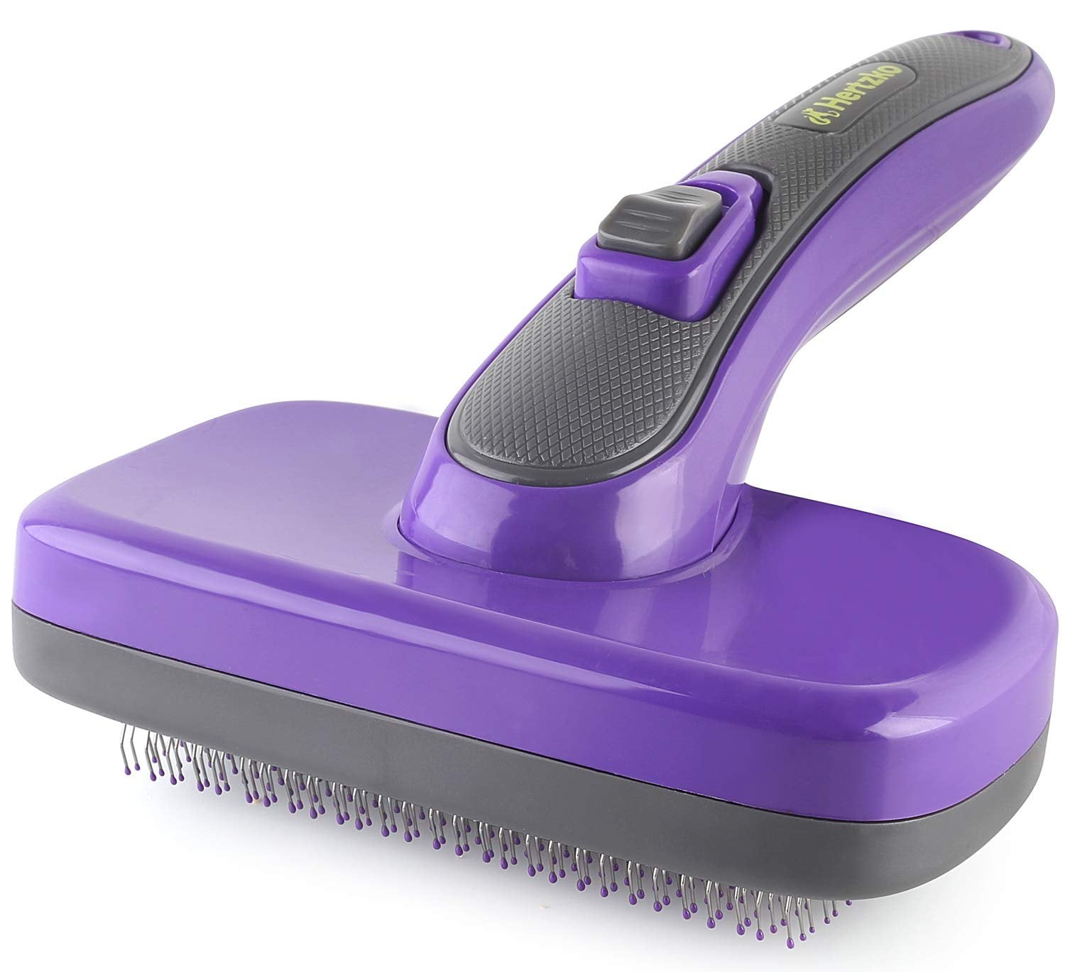 Hertzko Self Cleaning Slicker Brush for Pets, Dog & Cat Brush, Dog Brush for Shedding, Cat & Dog Grooming, Grooming Brushes for Long Short Haired Dogs ....Cats, Deshedding Brush, Rake, Comb