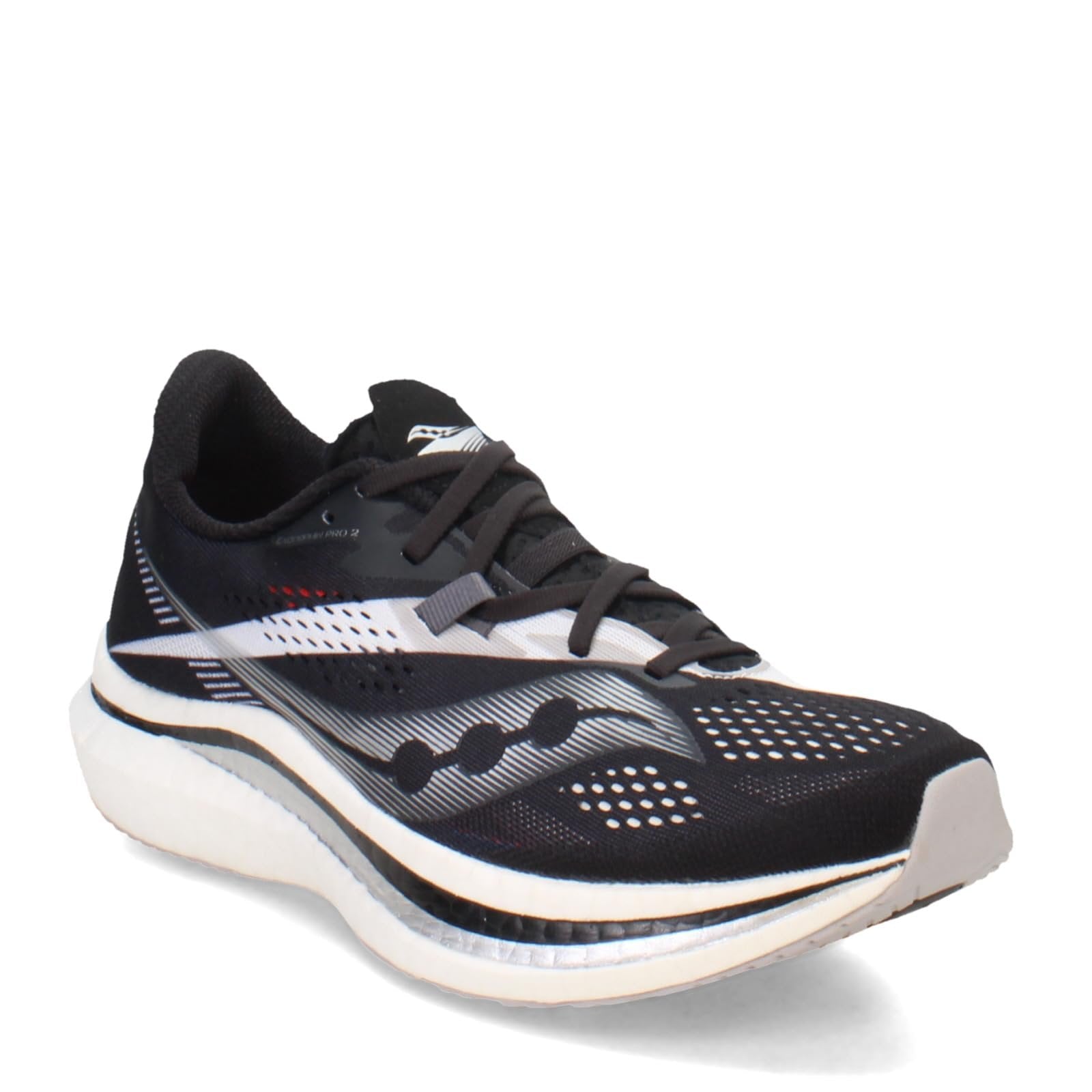 Saucony Men's Endorphin Pro 2 Running Shoe, Black/White, 7.5