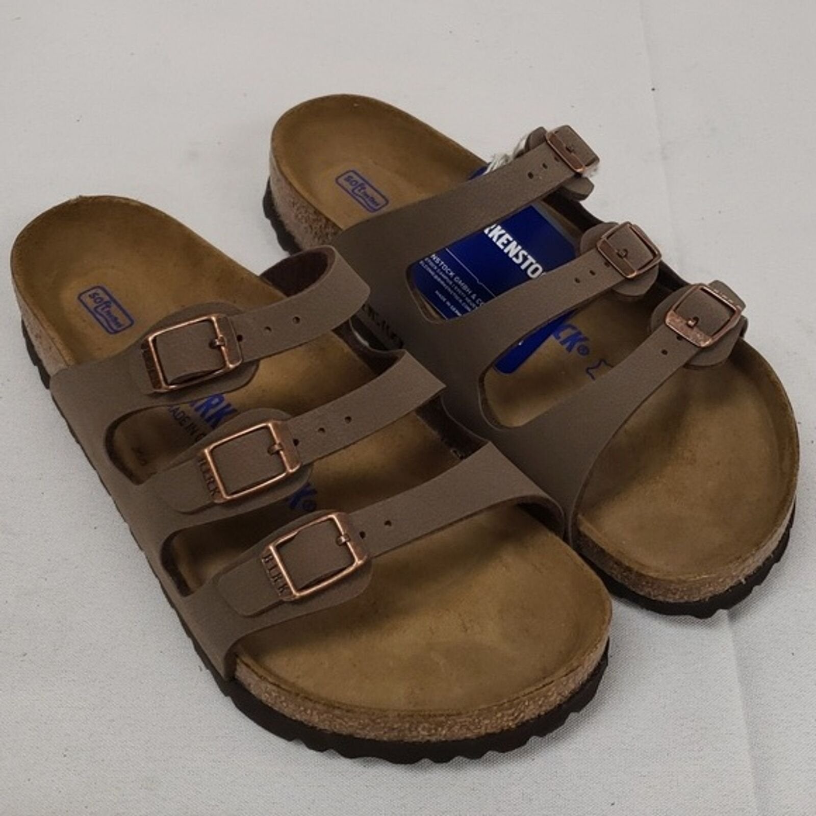 Birkenstock Florida Soft Footbed Womens Size 5 Tobacco Brown