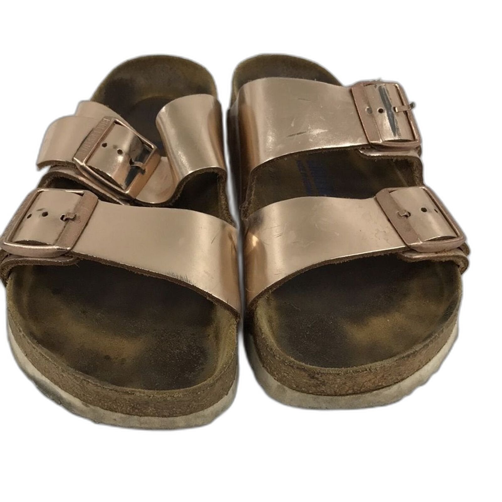 Birkenstock Womens Arizona BirkoFlo Gold Birkoflor Sandals 7 US