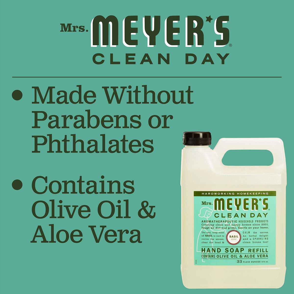 MRS. MEYER'S CLEAN DAY Liquid Hand Soap Variety Pack (Basil + Lavender)