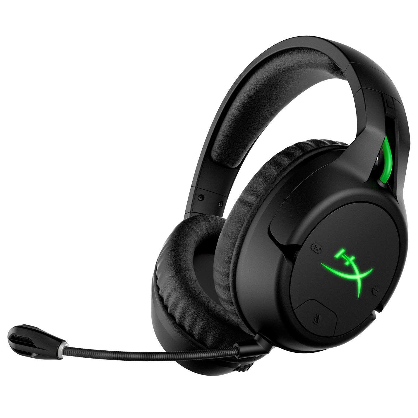 HyperX CloudX Flight - Wireless Gaming Headset, Official Xbox Licensed, Compatible with Xbox One and Series X|S, Game and Chat Mixer, Memory Foam, Detachable Noise-Cancellation Microphone,Black/ Green