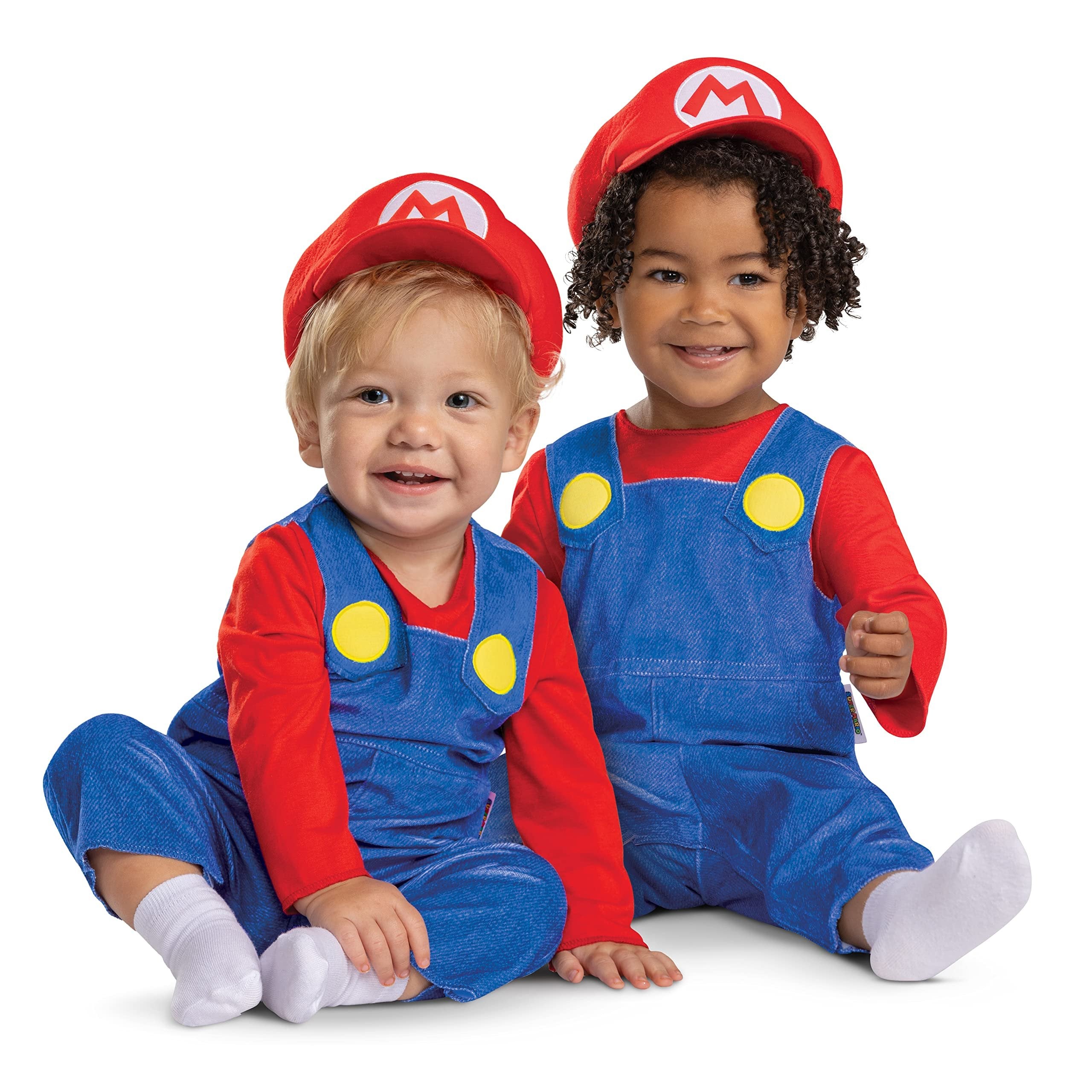 Disguise Infant Mario Costume, Official Super Mario Bros Outfit for Babies, Size (12-18 months)