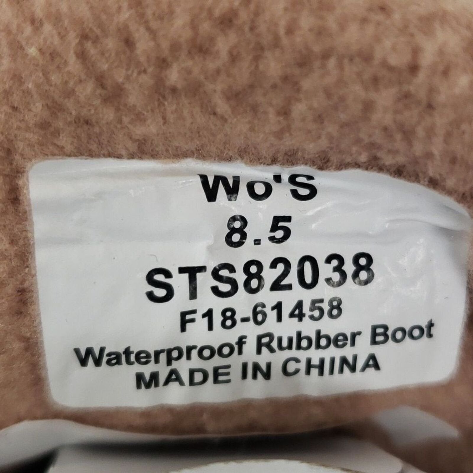 Sperry Womens Saltwater Canvas Rain Boot Rose Oat 8.5 US