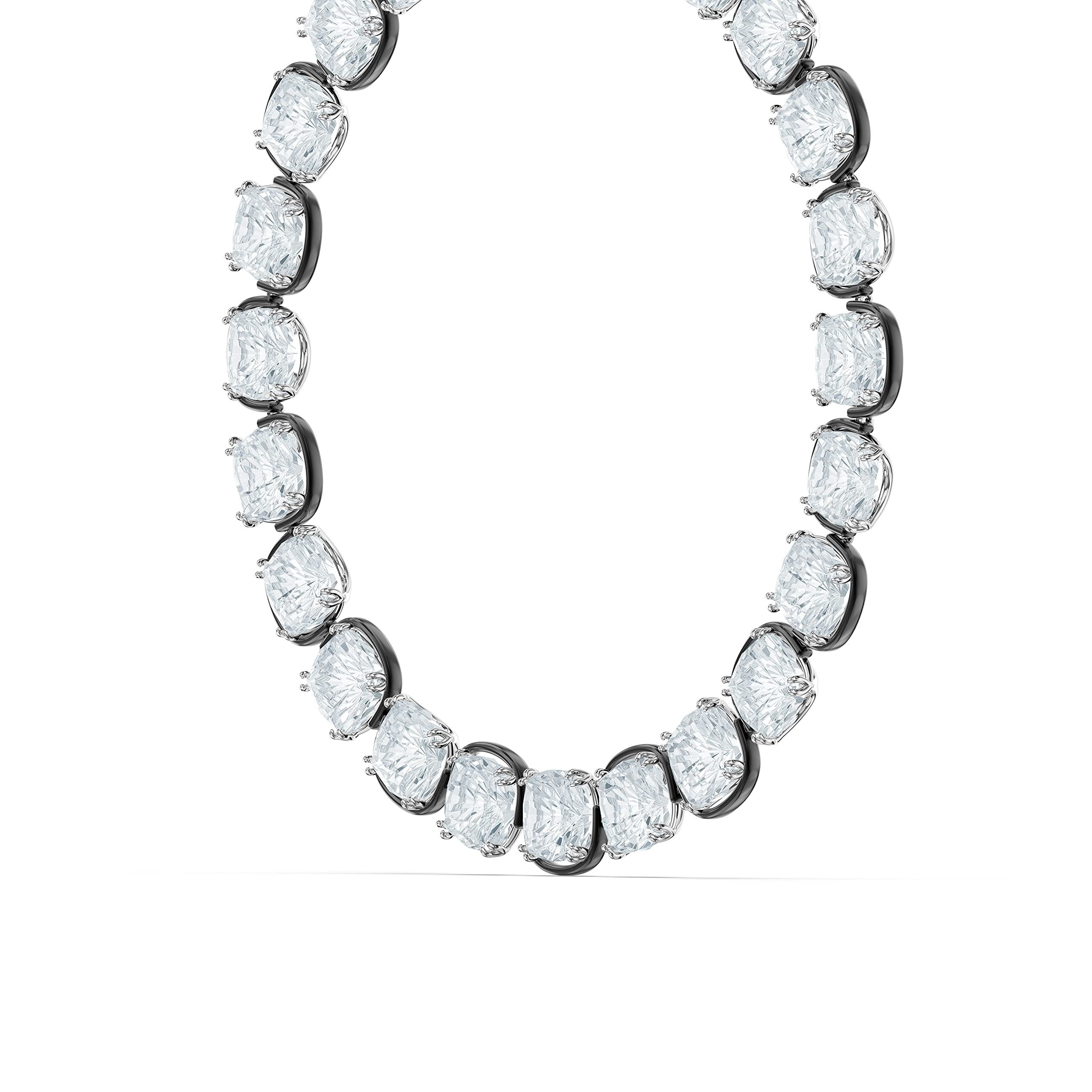 SWAROVSKI Harmonia All-Around Choker Necklace, Clear Cushion-Cut Swarovski Crystals, Mixed Metal Finish Chain, Part of the Swarovski Harmonia Collection