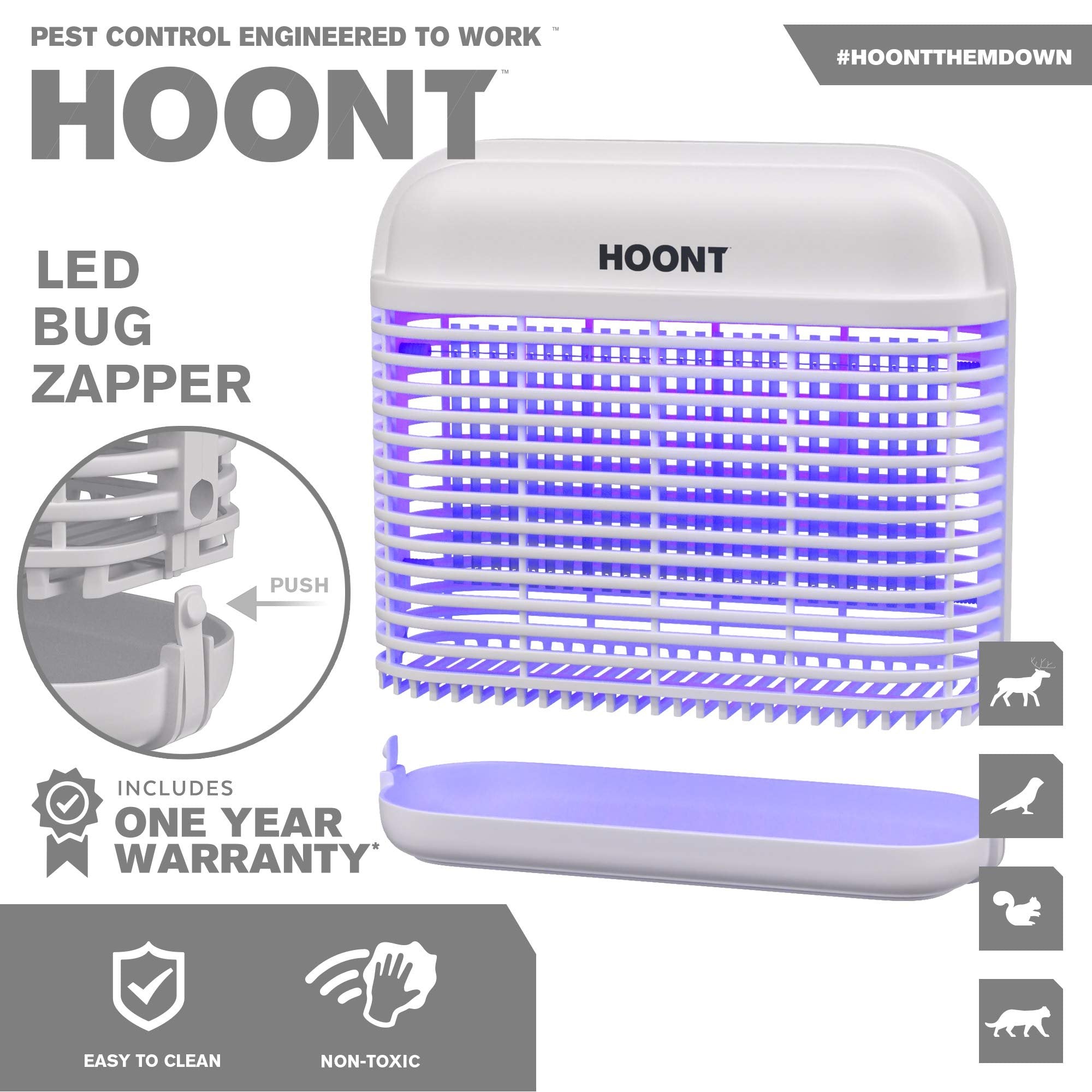 Hoont LED Bug and Fly Zapper | Powerful Indoor Mosquito Repeller