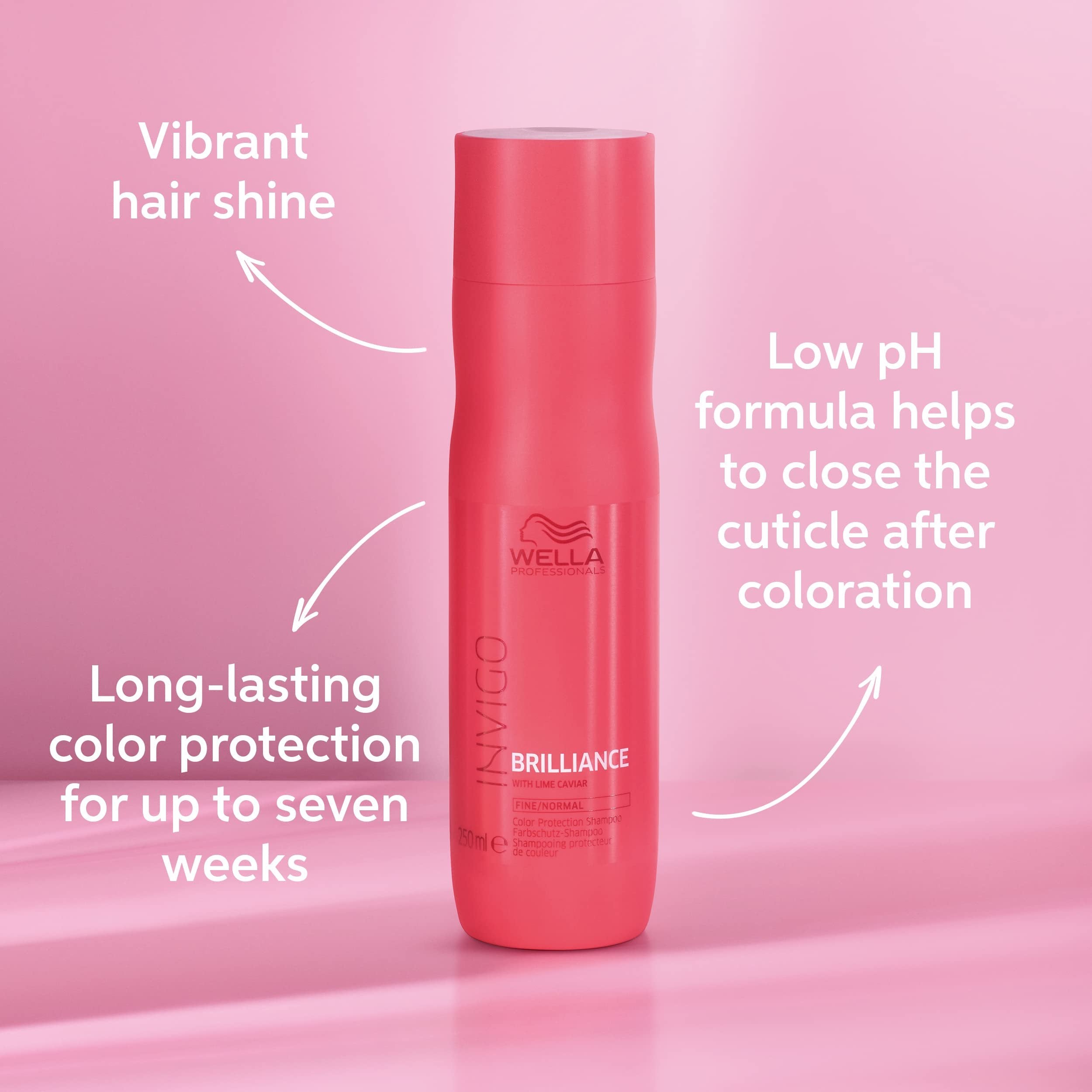 Wella Professionals Invigo Brilliance Shampoo + Conditioner Set, for Fine Normal Colored Hair, Professional Color Protecting & Color Vibrancy