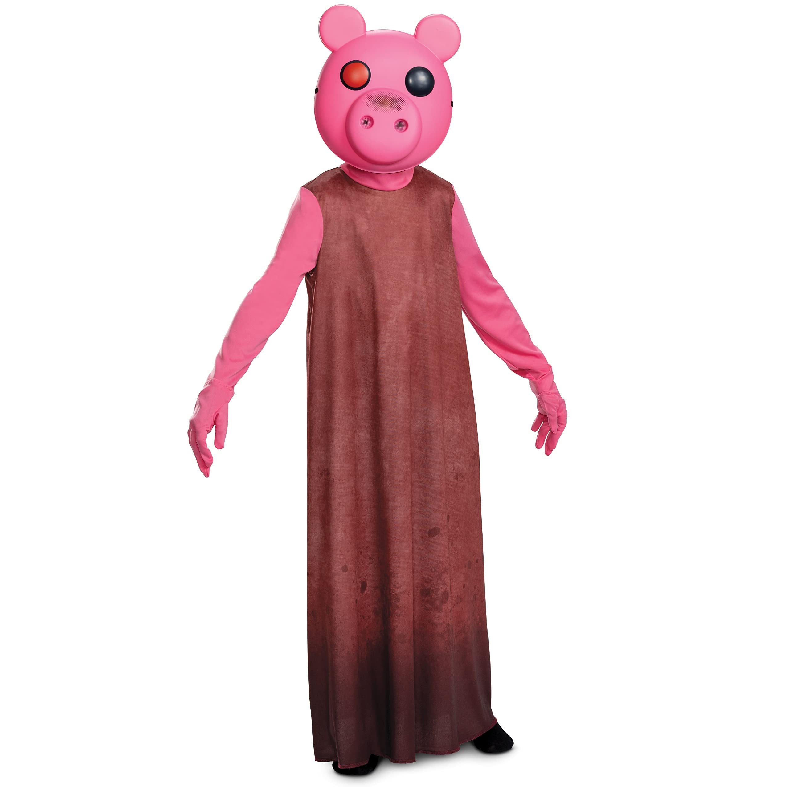 Piggy Costume for Kids, Official Piggy Video Game Costume Outfit and Mask, Size (14-16)