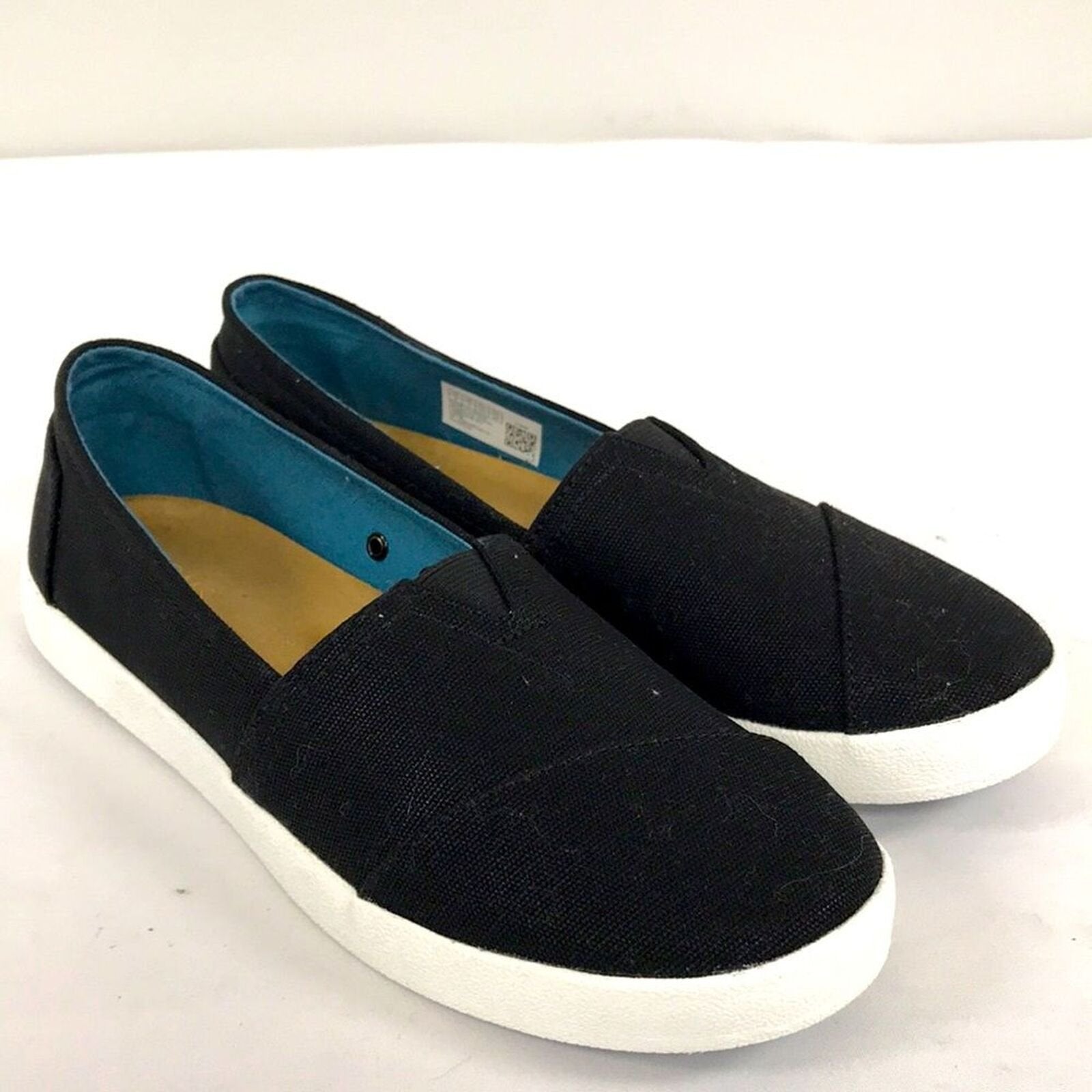 TOMS Black Coated Canvas Womens Classic 9 US