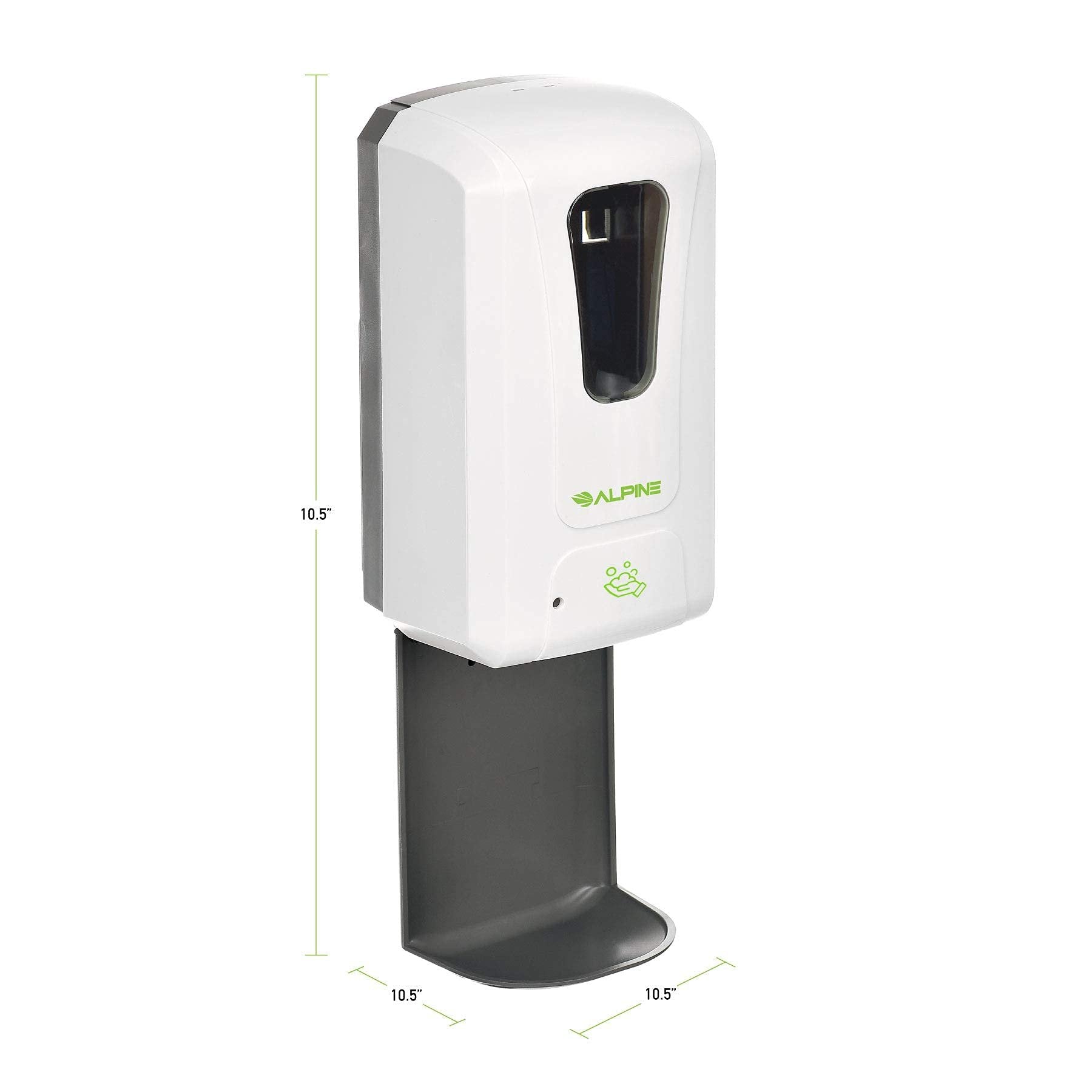 Alpine Automatic Hand Sanitizer Dispenser - Touchless Soap Dispenser with Drip Tray for Restaurant, Hospital, School, Hotel, Kitchen and Bathroom -1200mL Foam